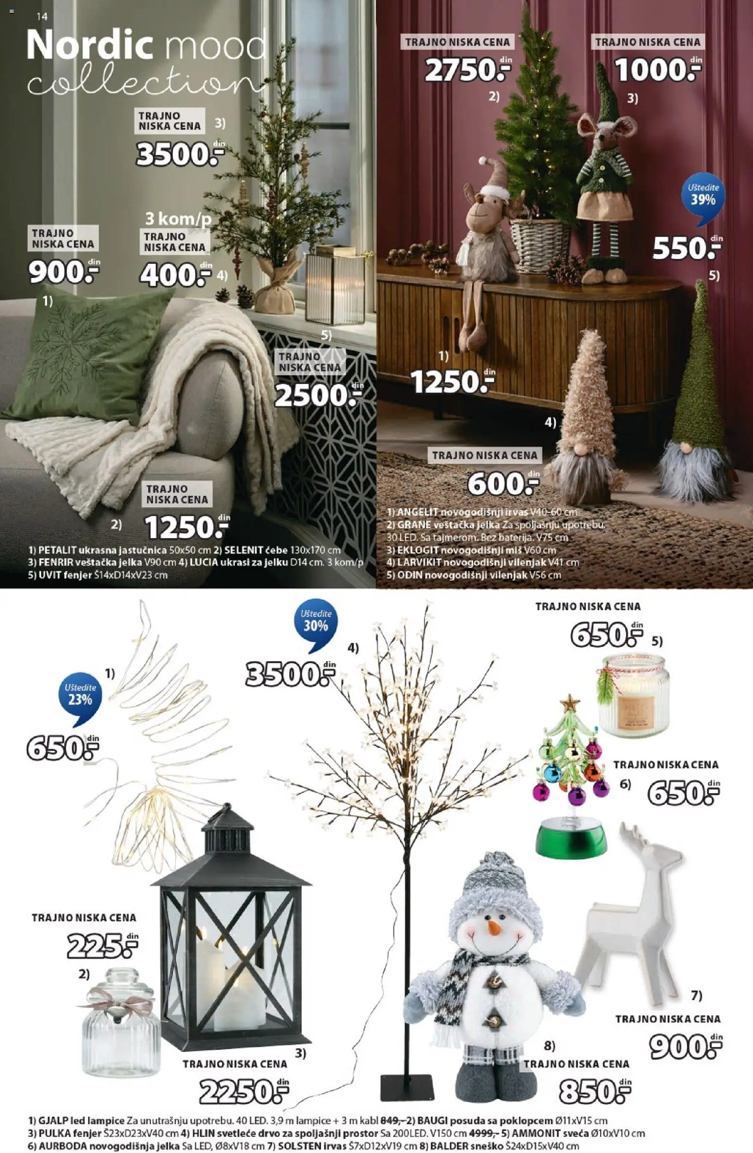 Jysk katalog - važi od 29.10.2025 | Strana: 14 | Proizvode: Lampice, Ćebe, Miš, Svetleće Drvo
