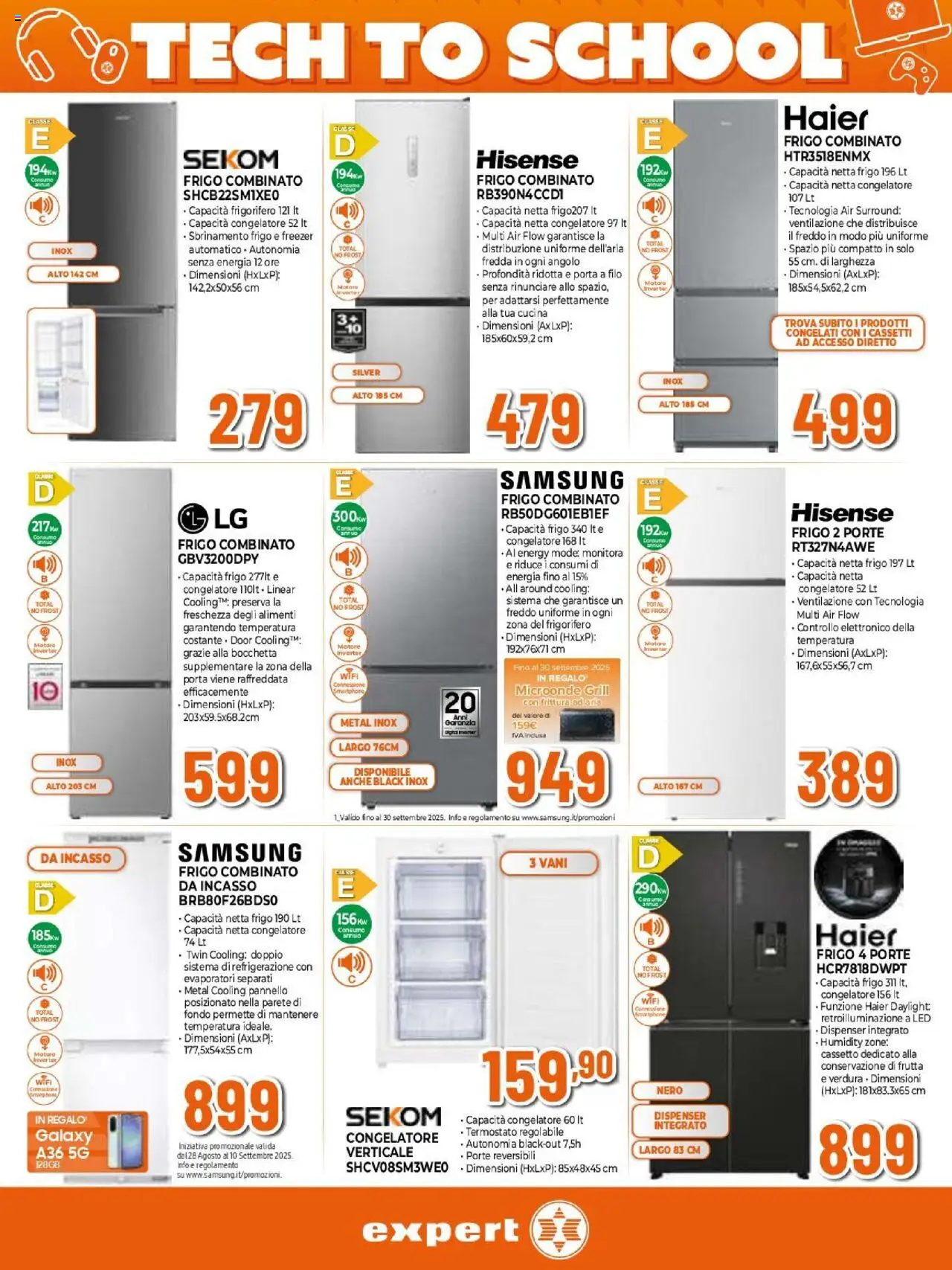 Volantino Expert del 14.08.2025 | Pagina: 24 | Prodotti: Smartphone, Frigorifero, Congelatore, Samsung