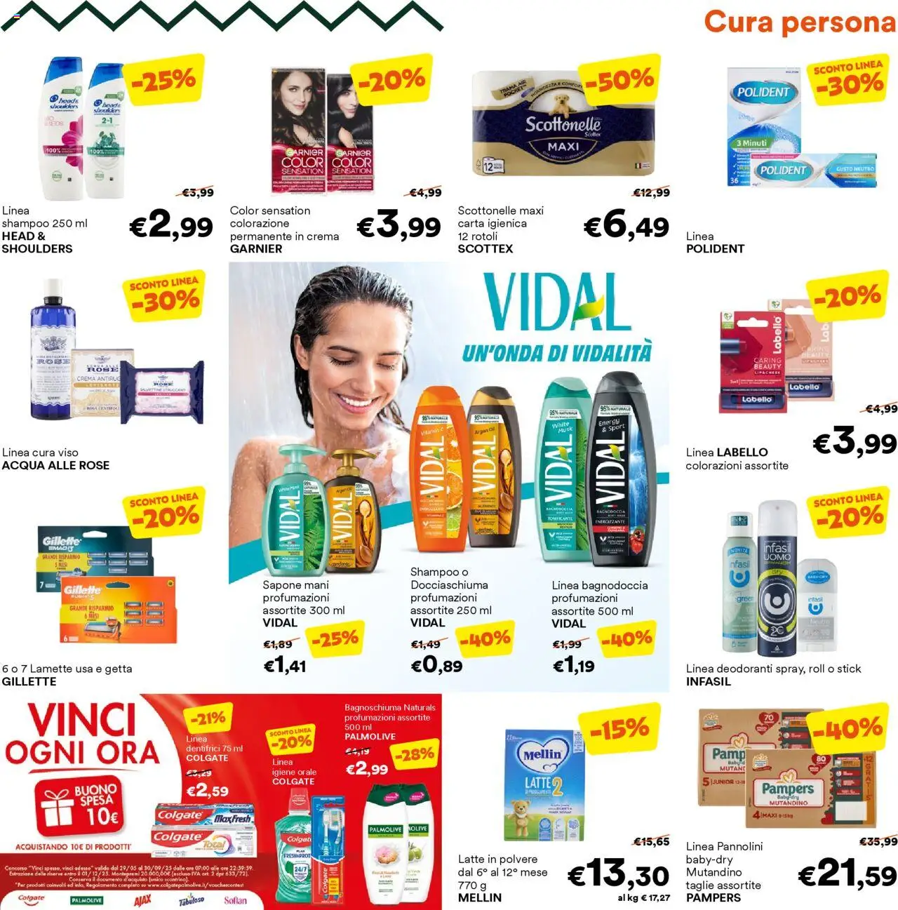 Volantino Unes del 13.08.2025 | Pagina: 15 | Prodotti: Shampoo, Crema, Carta igienica, Sapone