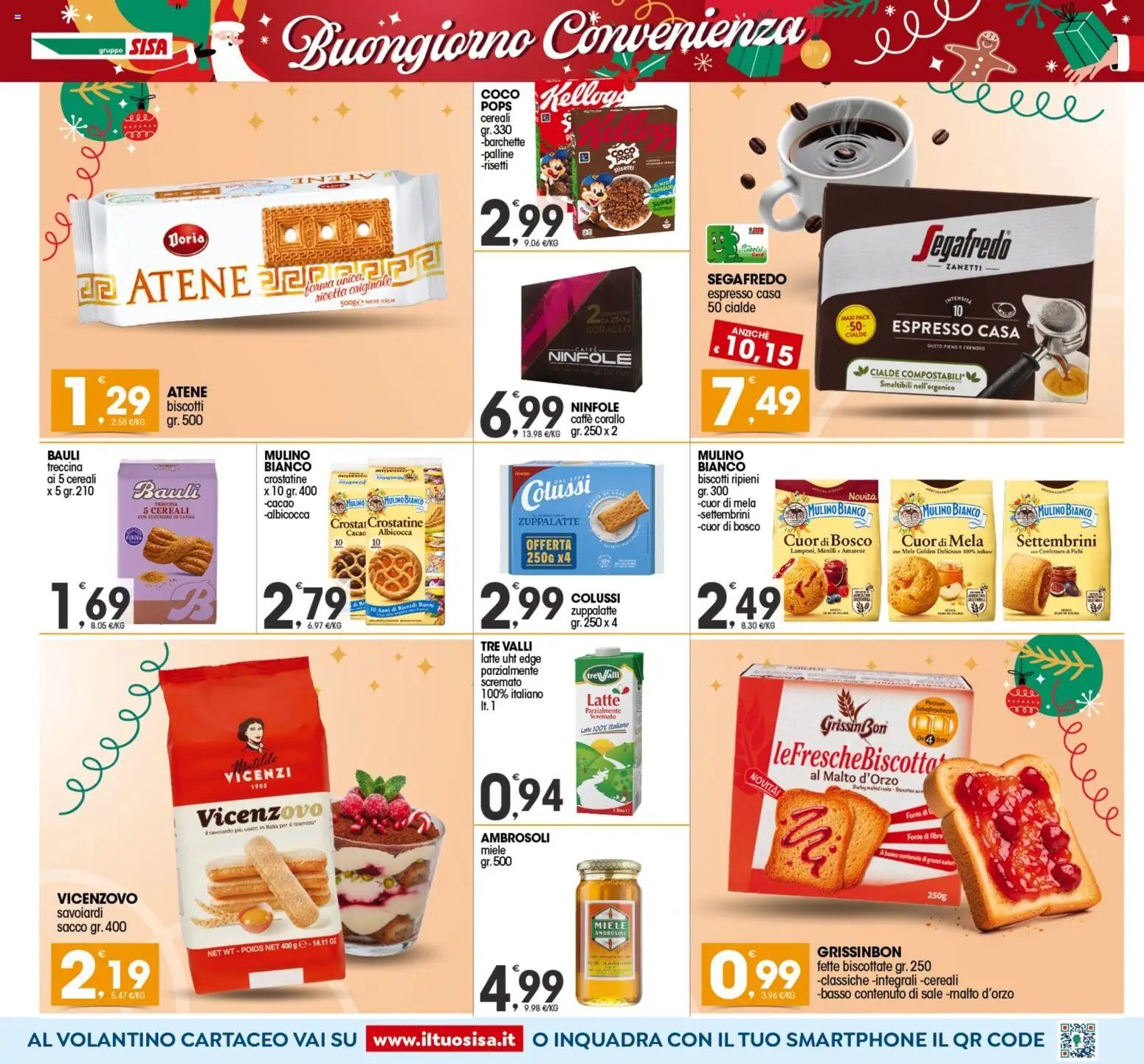 Volantino SISA del 16.12.2025 | Pagina: 9 | Prodotti: Mele, Biscotti, Crostatine, Mirtilli