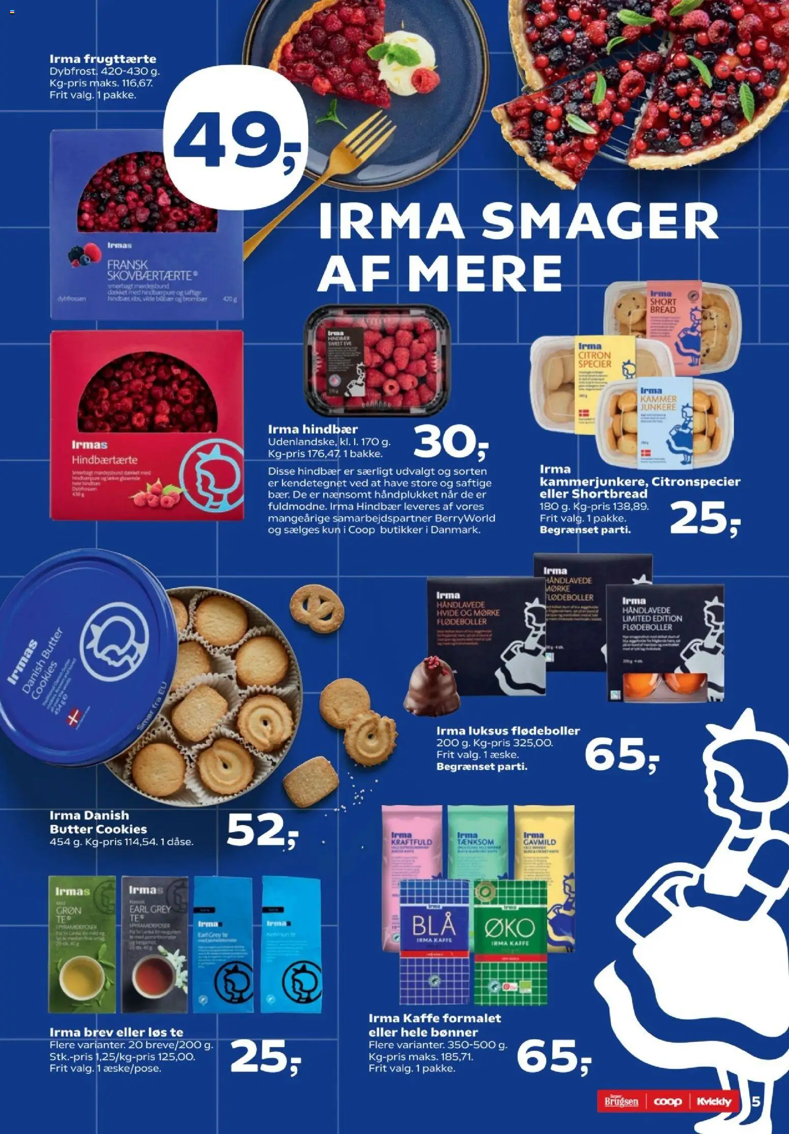 Super Brugsen tilbudsavis – gyldig fra 20.03.2026 | Side: 5 | Produkter: Smør, Cookies, Flødeboller, Bønner