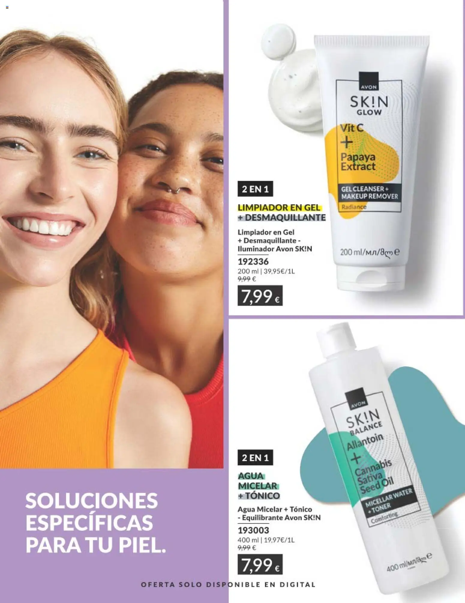 Catálogo AVON campaña 5 │ válido desde el 01.05.2026 | Página: 198 | Productos: Iluminador, Agua micelar, Toner