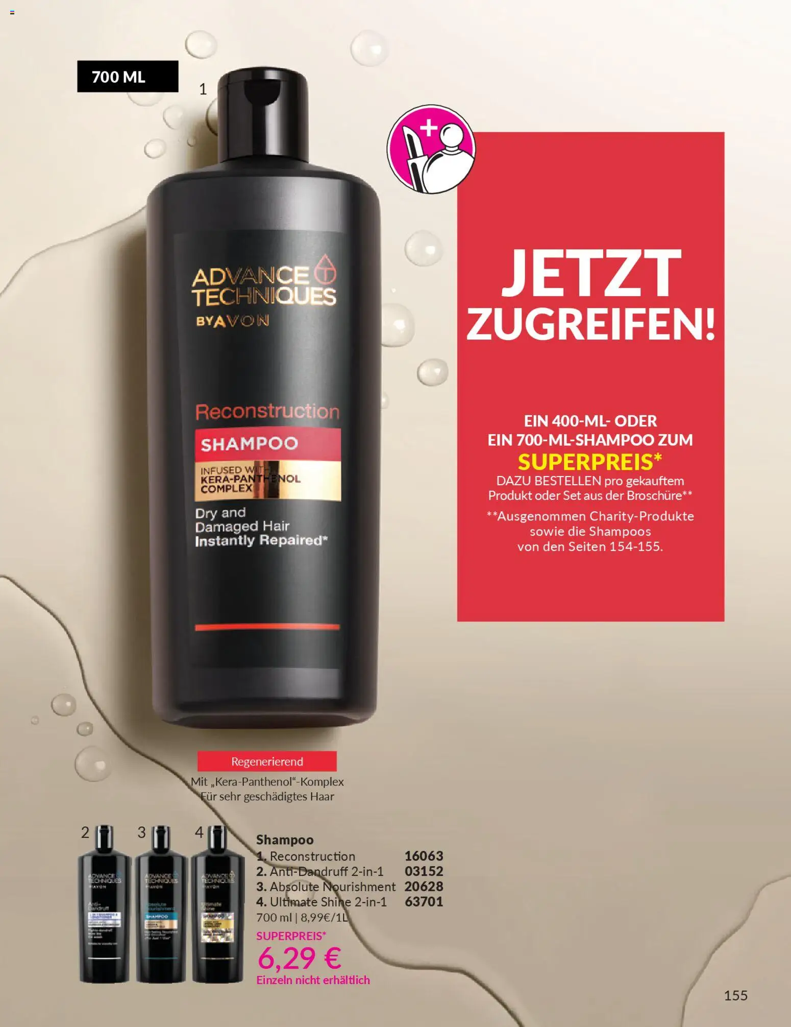 AVON Katalog Januar 2026 – gültig ab 01.01.2026 | Seite: 157 | Produkte: Shampoo