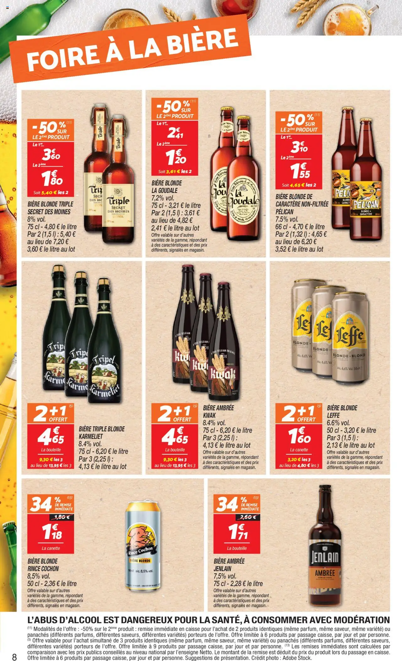 {H1} | Page: 8 | Produits: Goudale, Bière blonde, Bière, Thé