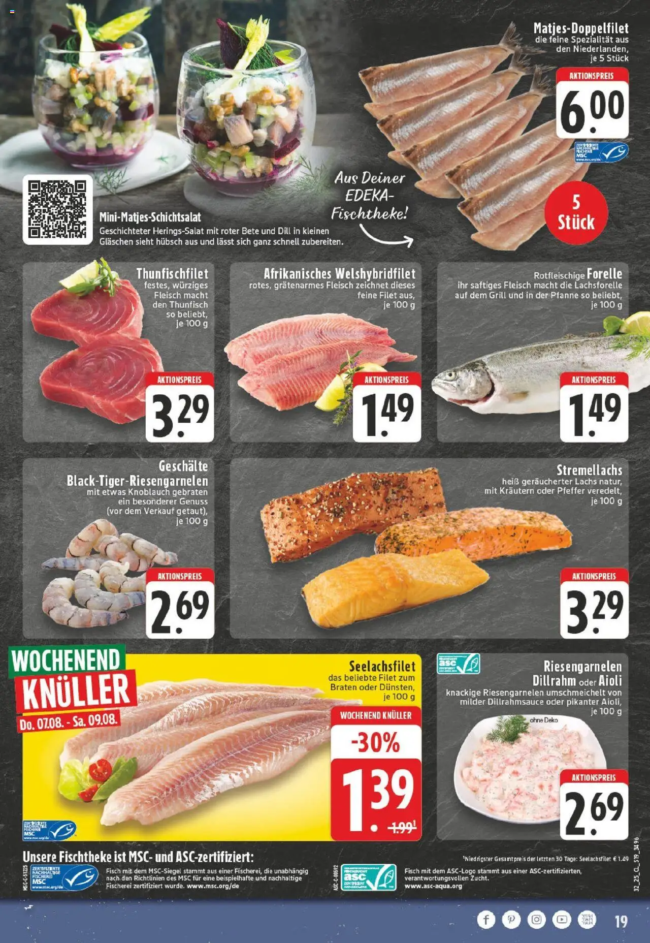 Edeka prospekt Essen	 - gültig ab dem 03.08.2025 | Seite: 19 | Produkte: Grill, Fisch, Lachs, Knoblauch