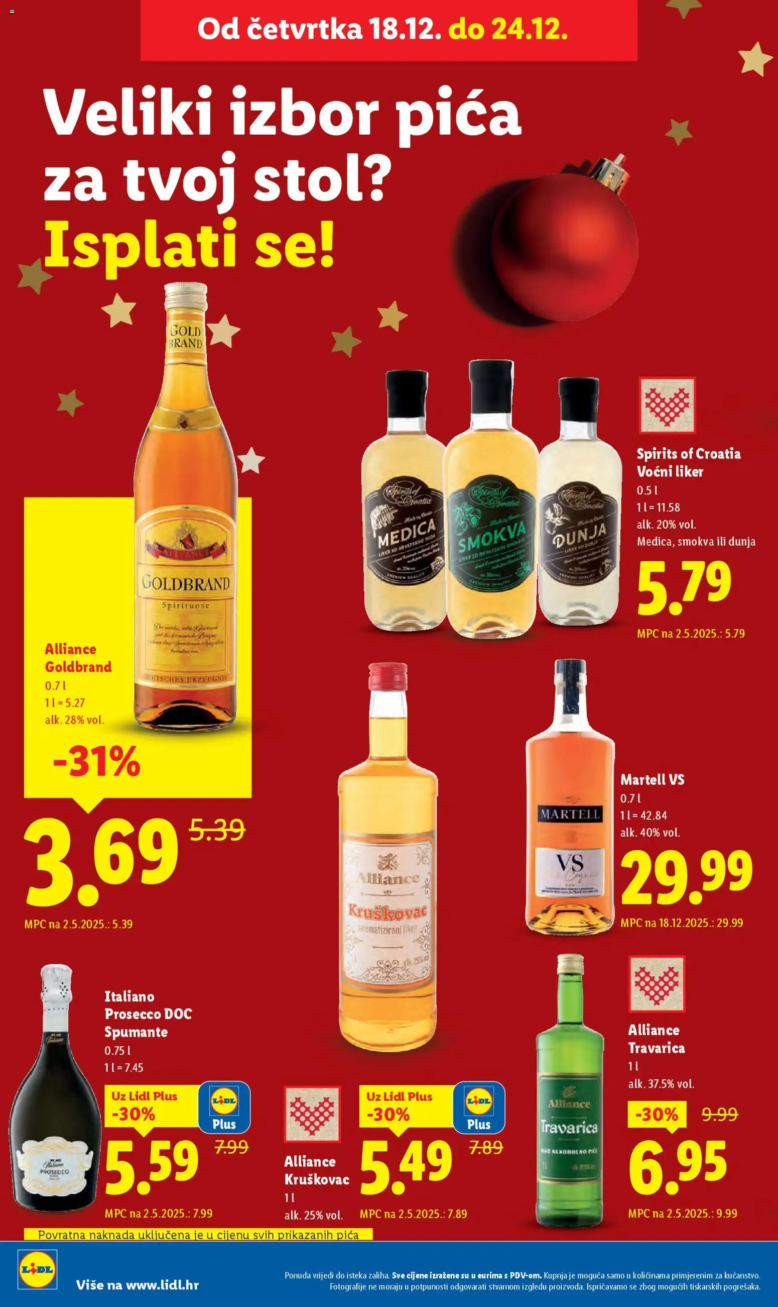 Lidl katalog | vrijedi od 15.12.2025 | Stranica: 78 | Proizvodi: Stol, Prosecco, Pica, Liker