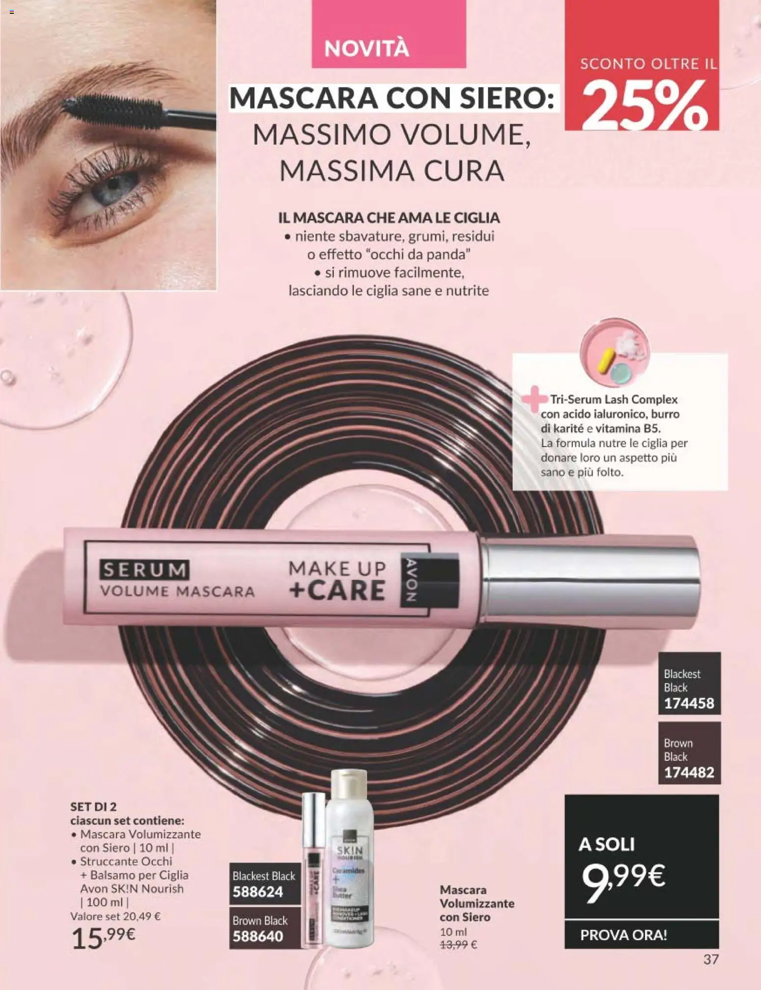 Volantino Avon del 01.03.2026 | Pagina: 37 | Prodotti: Mascara, Balsamo, Struccante, Burro