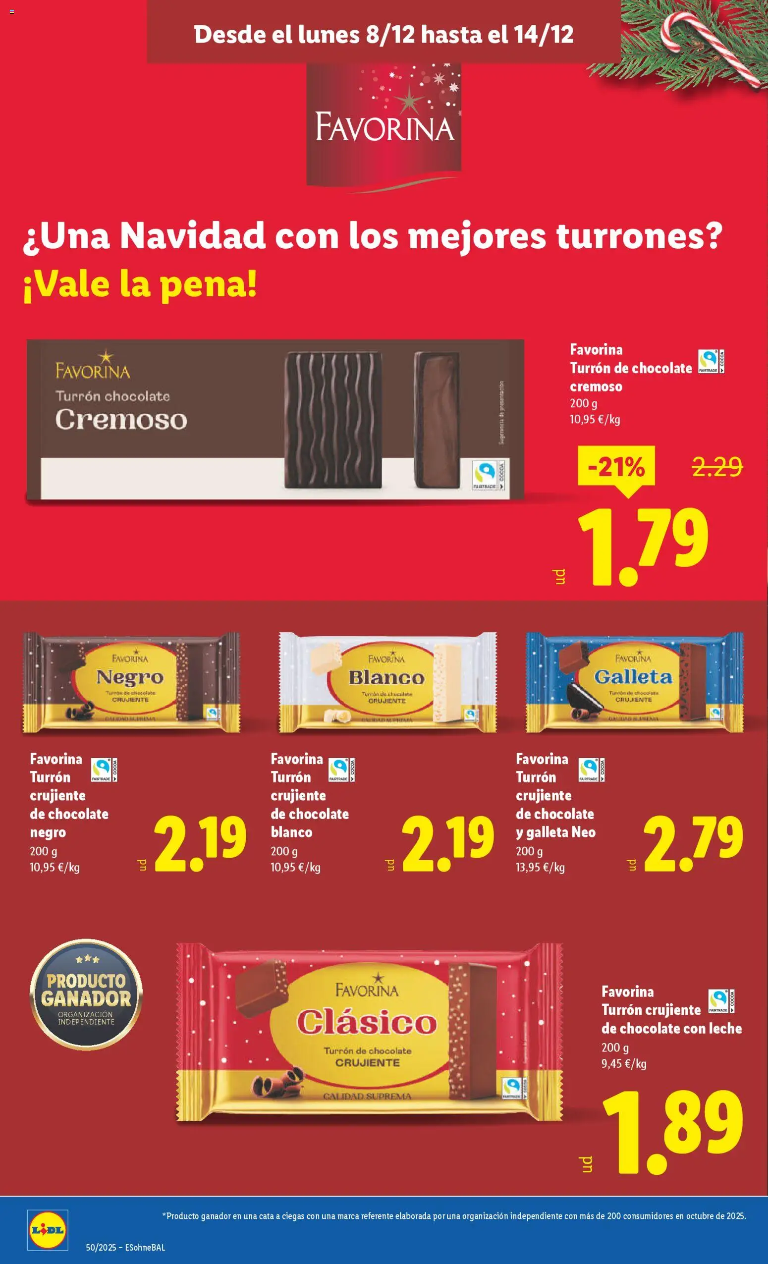 Lidl folleto │ válido desde el 08.12.2025 | Página: 20 | Productos: Leche, Chocolate, Chocolate con leche