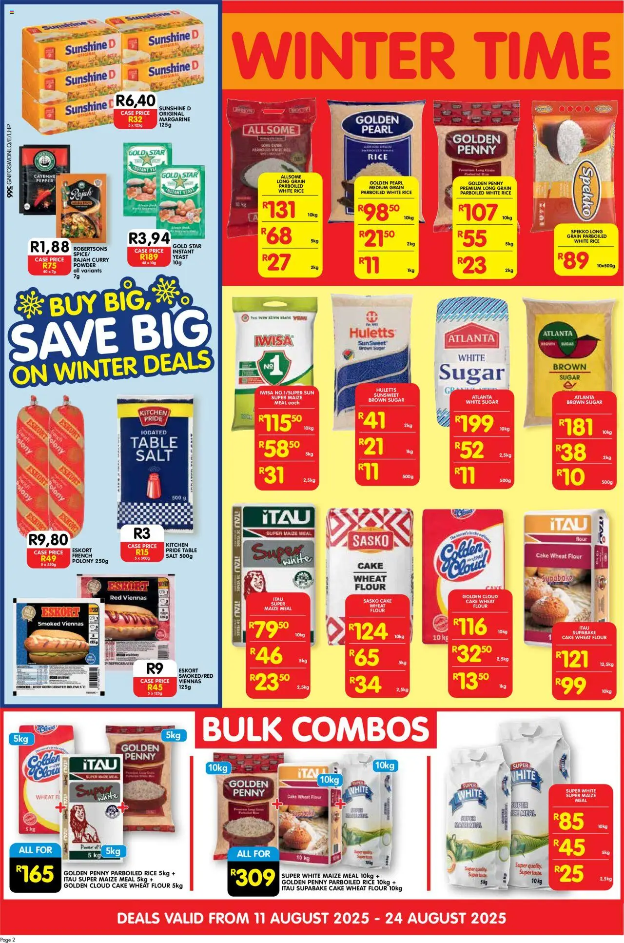 Shoprite Gauteng - Cash & Carry Mid-Month Deals Selected Stores │ valid from 11.08.2025 | Page: 2 | Products: Polony, Powder, Rice, Sugar