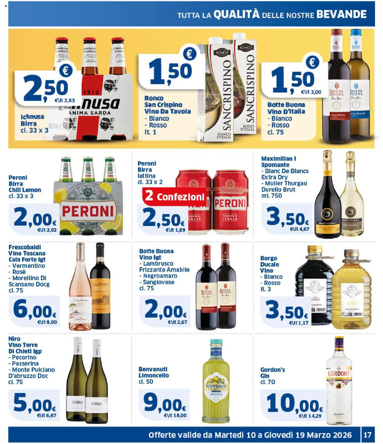 Volantino SIGMA del 10.03.2026 | Pagina: 17 | Prodotti: Birra, Vino, Spumante, Limoncello
