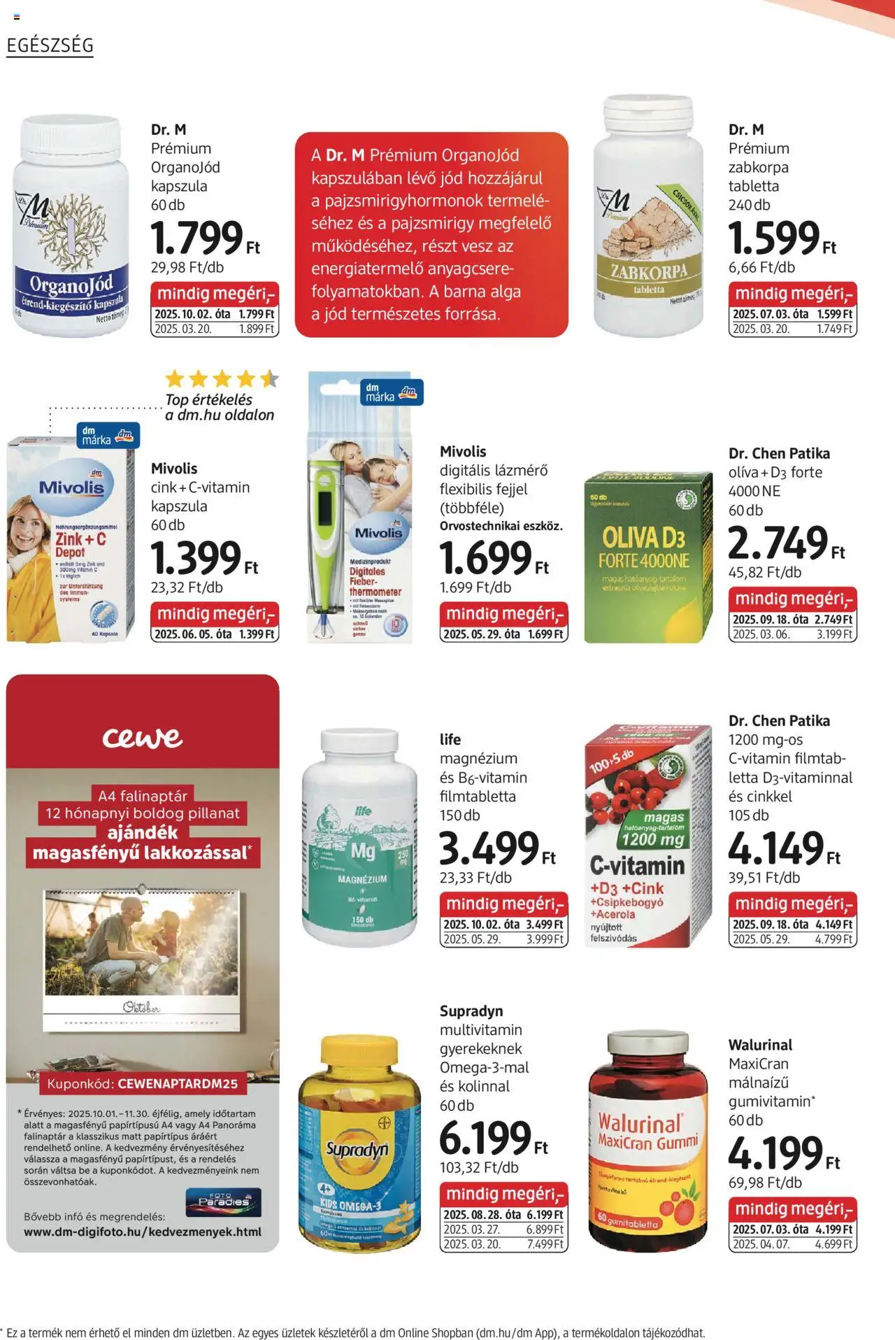 DM Drogerie Markt akciós ujság - amely érvényes a következő dátumtól: 02.10.2025 | Oldal: 20 | Termékek: Zabkorpa, Lázmérő, Vitamin c, Multivitamin