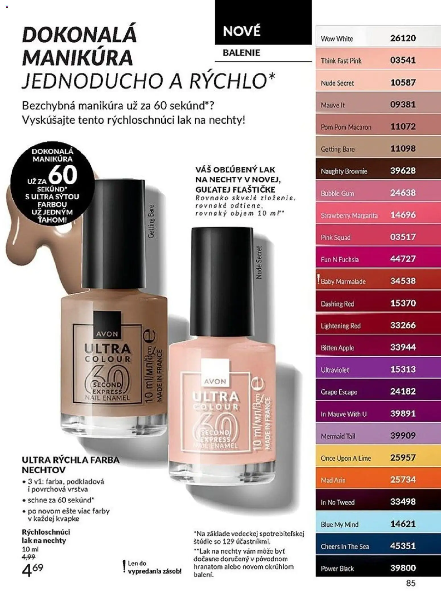 Nové Avon akcie – leták je platný od 01.11.2025 | Strana: 85 | Produkty: Apple, Lak na nechty