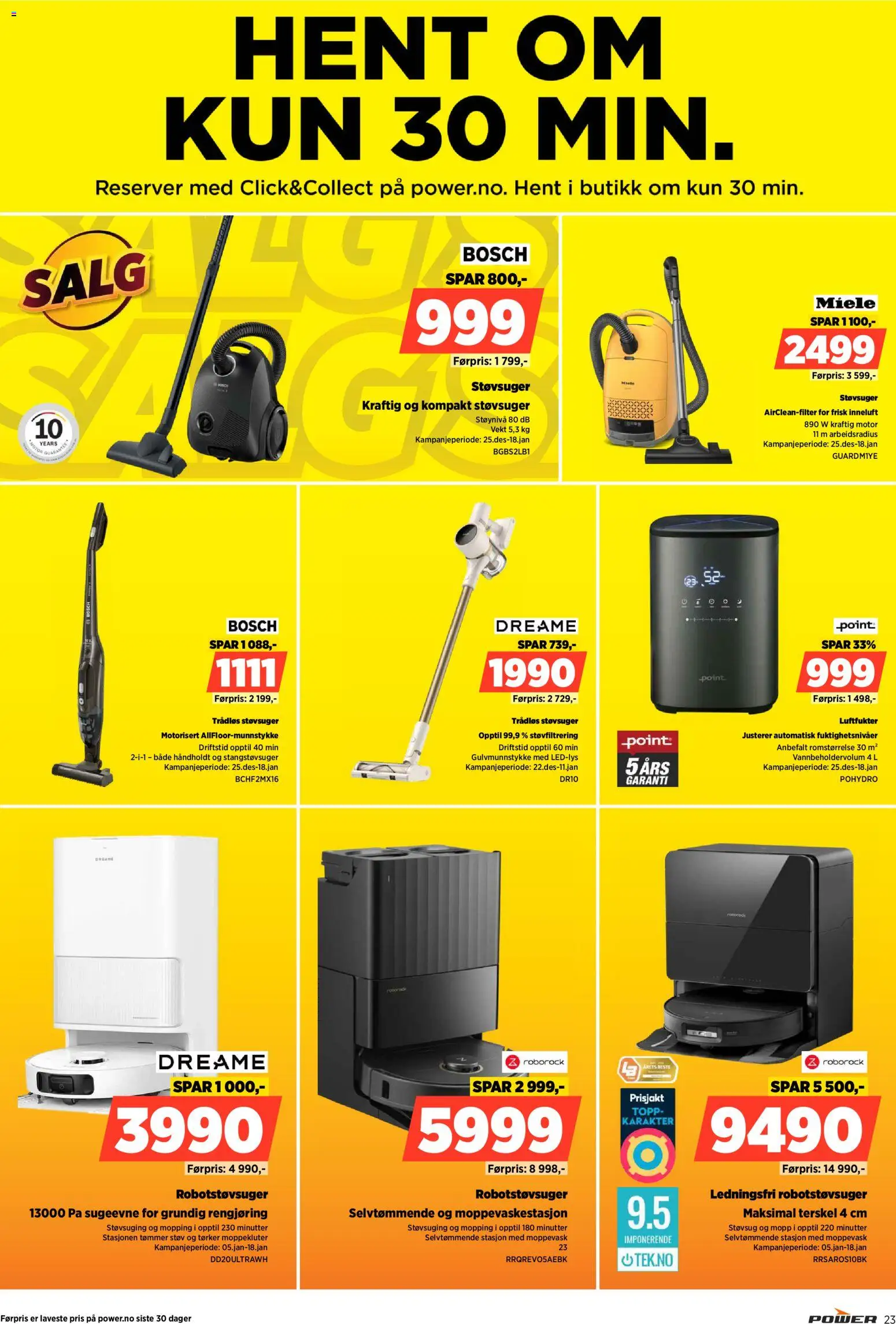 {H1} | Side: 23 | Produkter: Robotstøvsuger, Støvsuger, Суміш дитяча, Topp