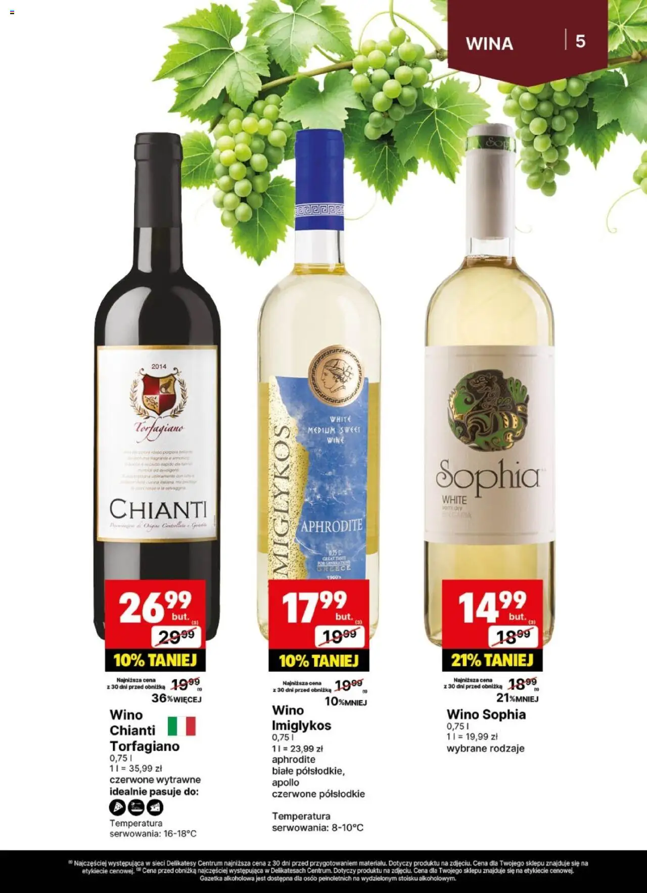 Delikatesy Centrum Gazetka - DeliBarek od 21.07.2025 | Strona: 5 | Produkty: Delikatesy, Wino