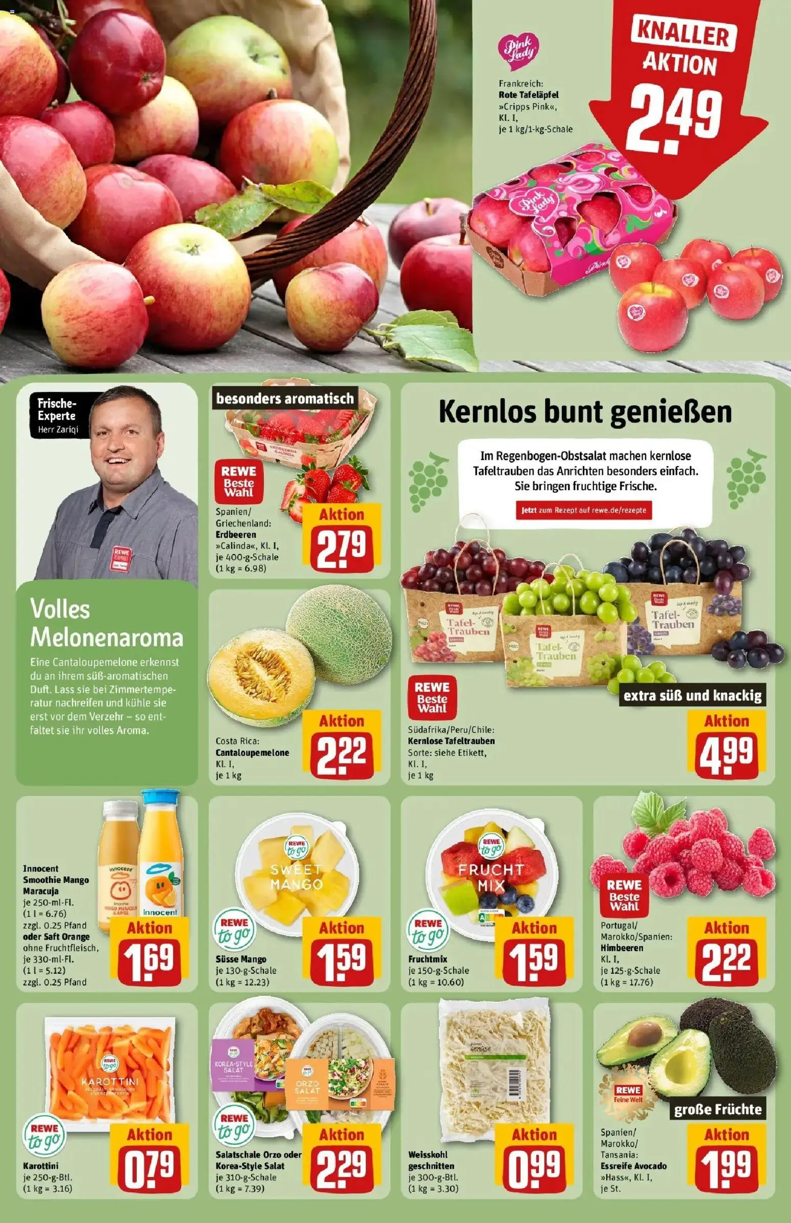 Rewe Prospekt Ludwigshafen / Rheingönheim	 – gültig ab 12.04.2026 | Seite: 6 | Produkte: Trauben, Avocado, Saft, Salat