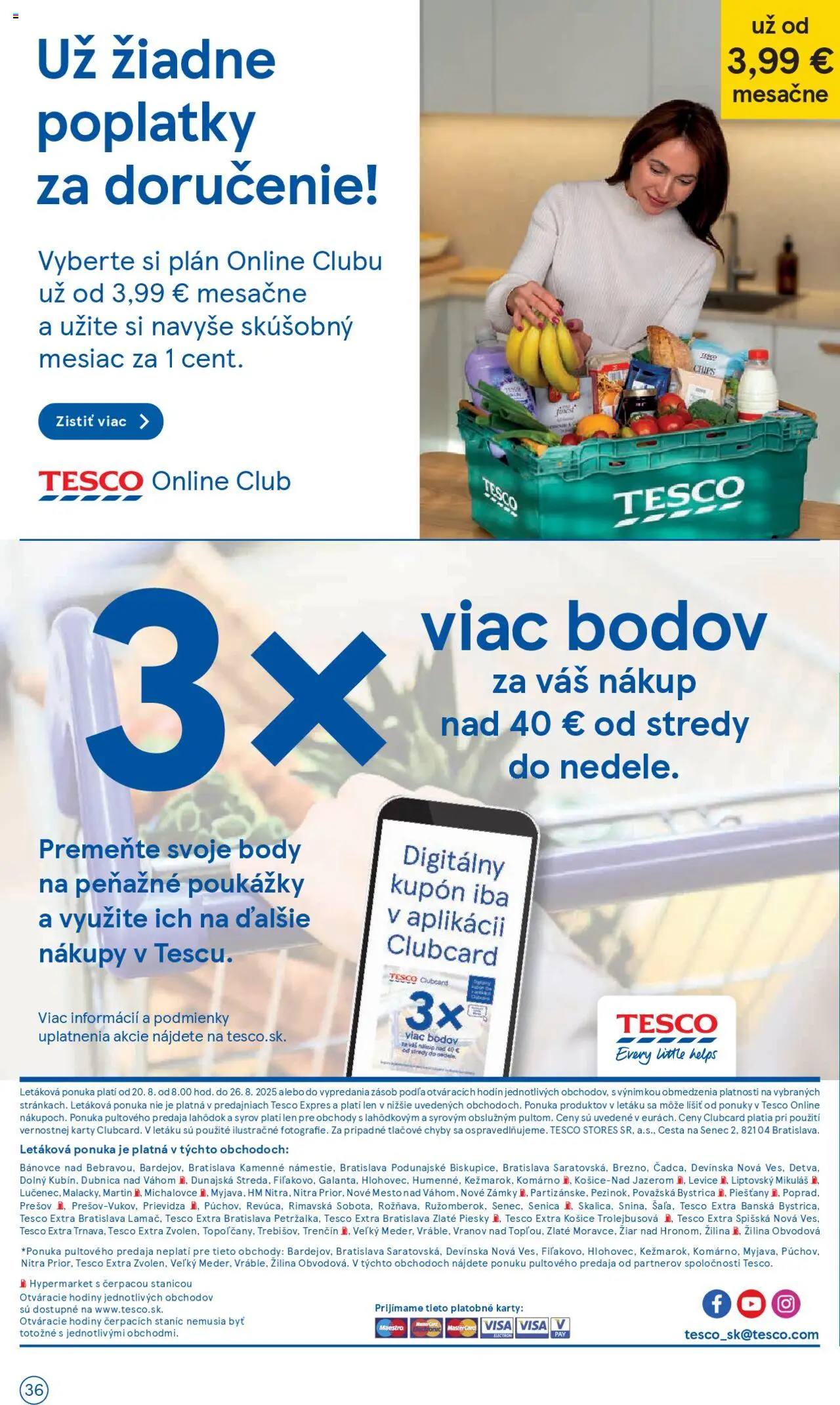 Tesco Hypermarket - leták │ platný od 20.08.2025 | Strana: 36 | Produkty: Hodiny
