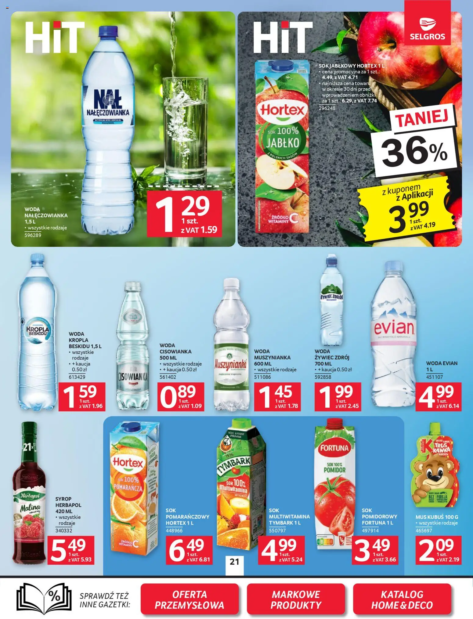 Selgros cash&carry Gazetka od 19.02.2026 | Strona: 21 | Produkty: Malina, Muszynianka, Sok, Woda