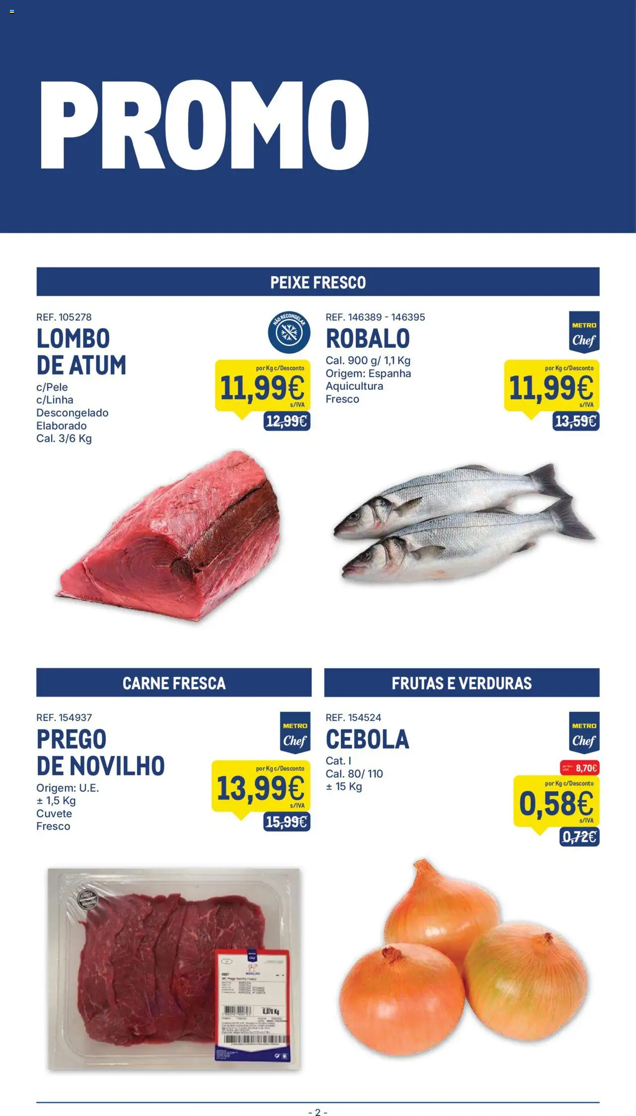 Makro folheto │ válido de 14.10.2025 | Página: 2 | Produtos: Atum, Cebola, Lombo, Carne