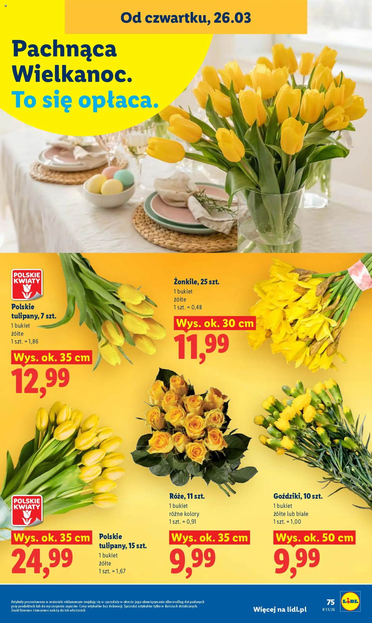 Lidl gazetka od 26.03.2026 | Strona: 75 | Produkty: Kwiaty