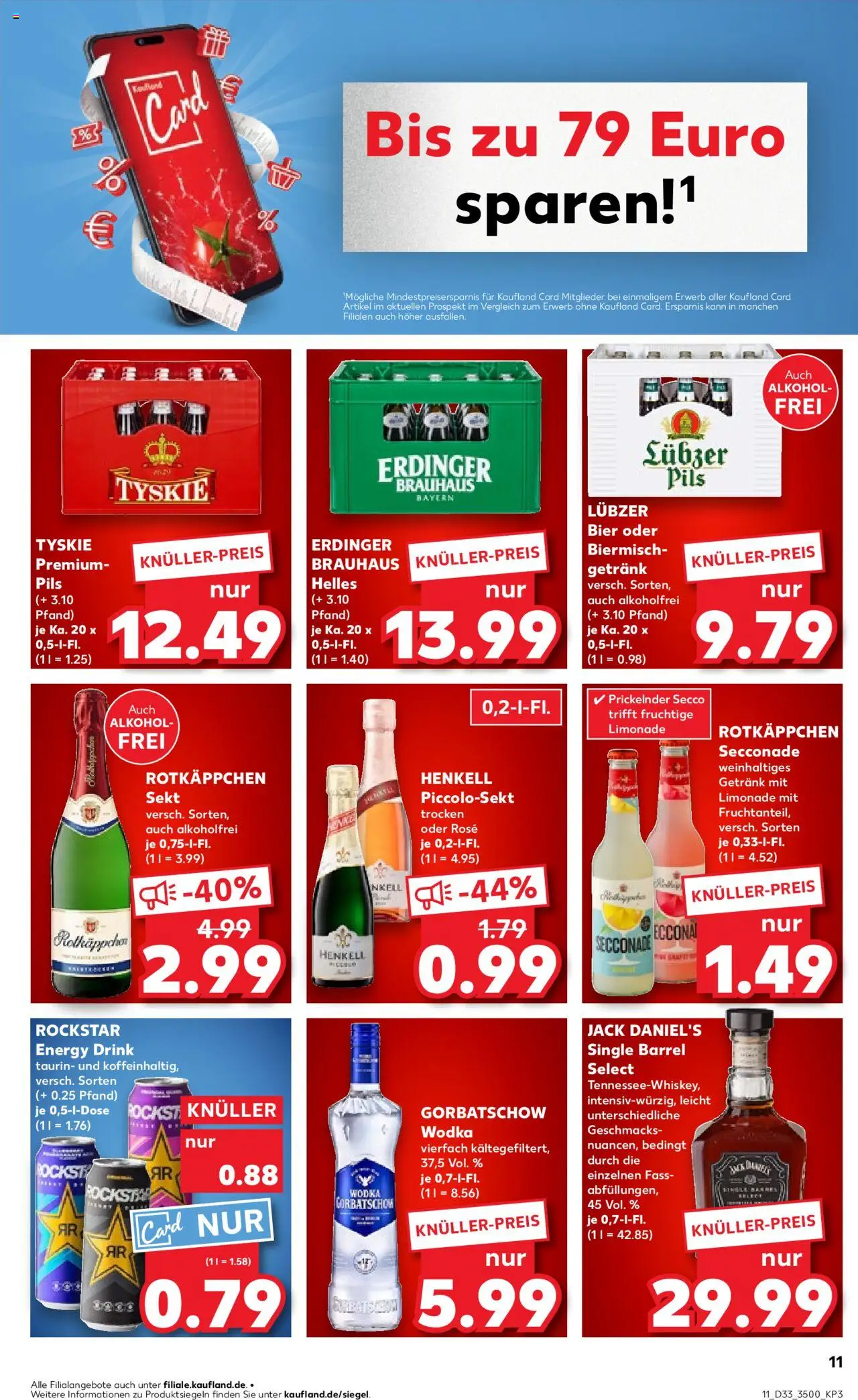 Kaufland prospekt Jena	 - gültig ab dem 14.08.2025 | Seite: 11 | Produkte: Rotkappchen sekt, Erdinger, Limonade, Wodka