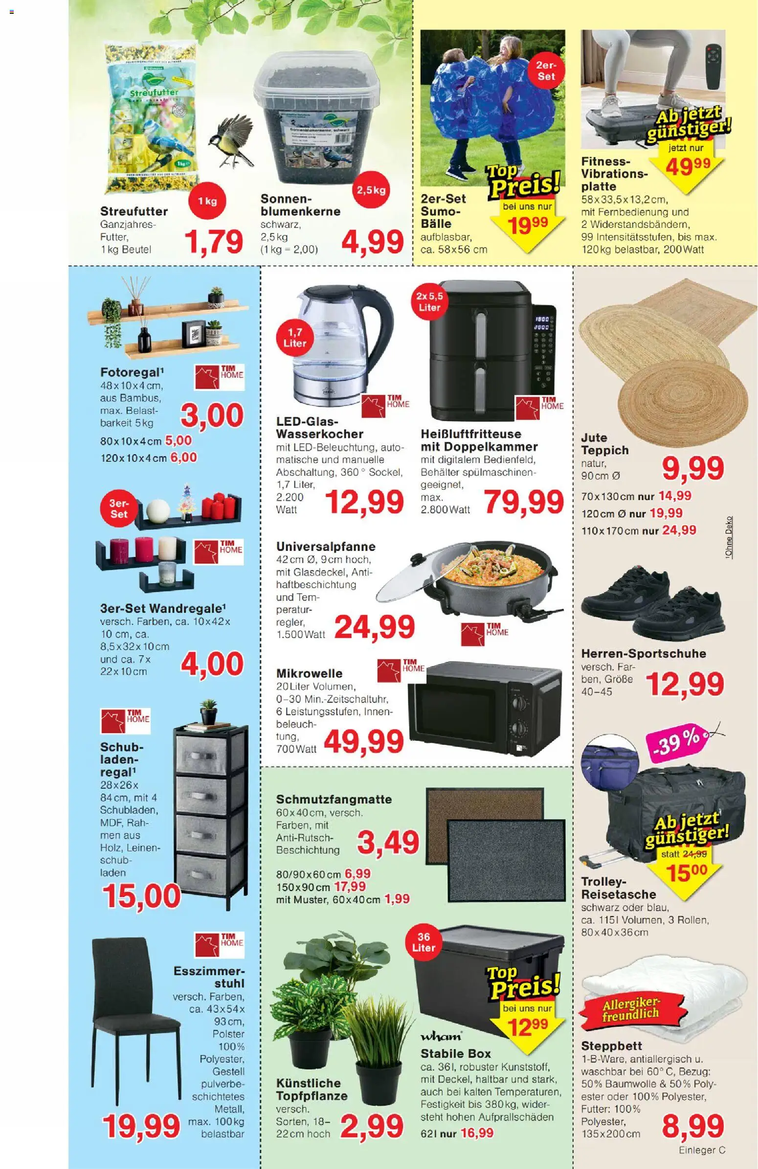 Wiglo Wunderland Prospekt 	 – gültig ab 16.03.2026 | Seite: 9 | Produkte: Wasserkocher, Stuhl, Teppich, Schmutzfangmatte