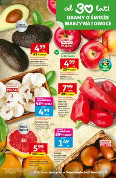 Pogląd oferty "Auchan Gazetka" - ważna od 29.01.2026 | Strona: 3 | Produkty: Karta, Awokado, Warzywa, Owoce