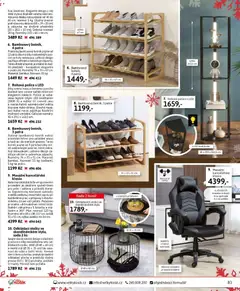 Náhled letáku Velký Košík katalog listopad 2025 od 01.11.2025 | Strana: 83 | Produkty: Kancelářská židle, Boty, Židle, LED