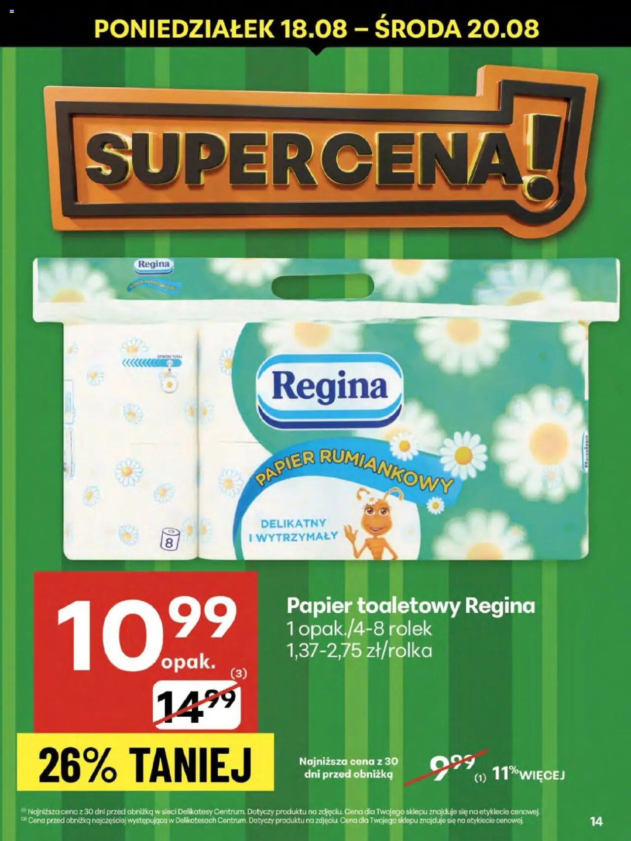Delikatesy Centrum Gazetka - Sklepy Własne od 14.08.2025 | Strona: 14 | Produkty: Papier toaletowy, Delikatesy