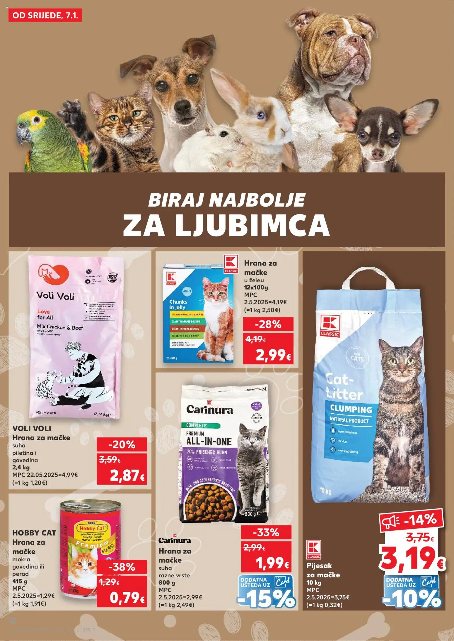 Kaufland katalog | vrijedi od 07.01.2026 | Stranica: 12 | Proizvodi: Piletina, Govedina, Hrana za mačke