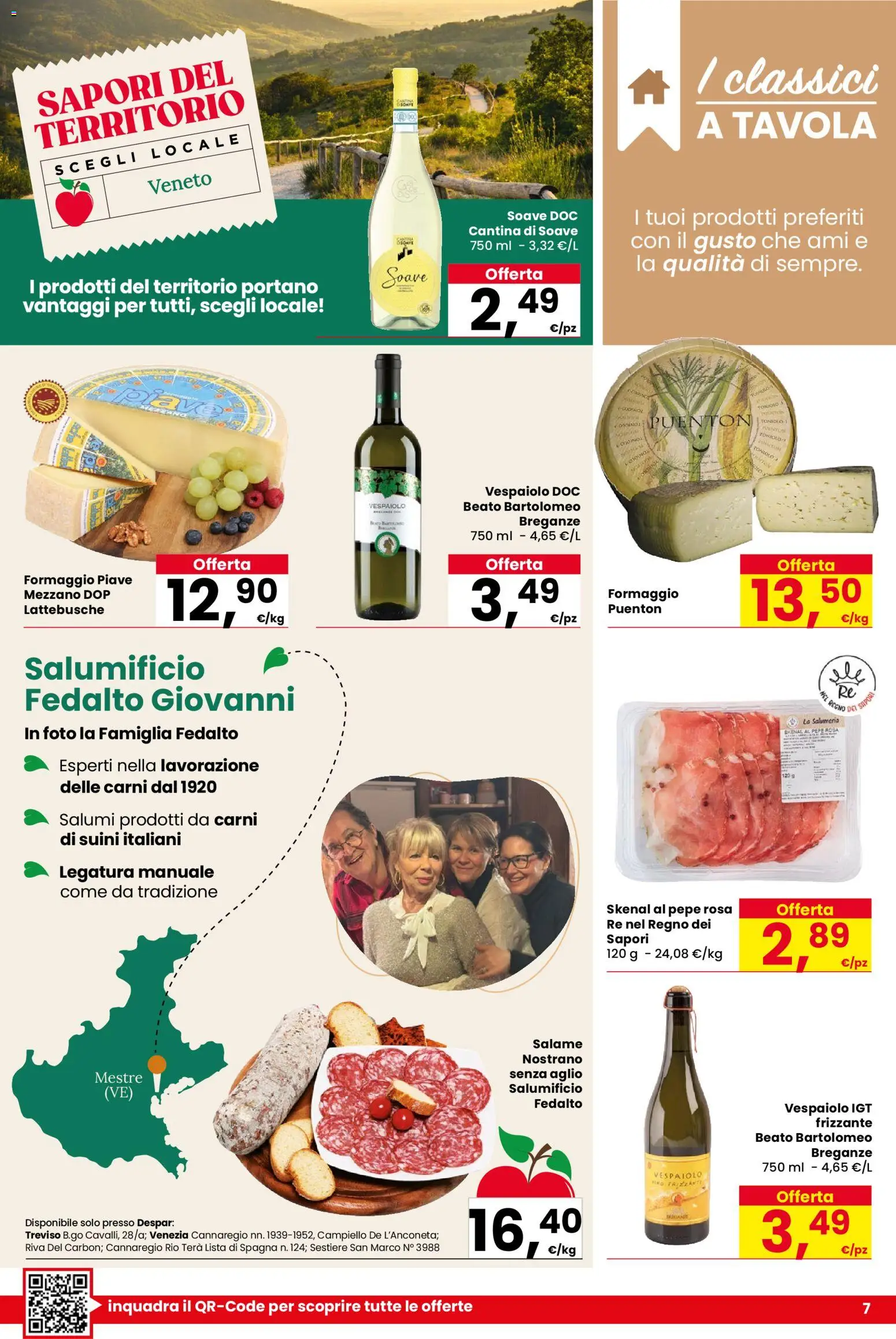 Volantino Despar del 08.01.2026 | Pagina: 7 | Prodotti: Salame, Pepe, Formaggio, Aglio