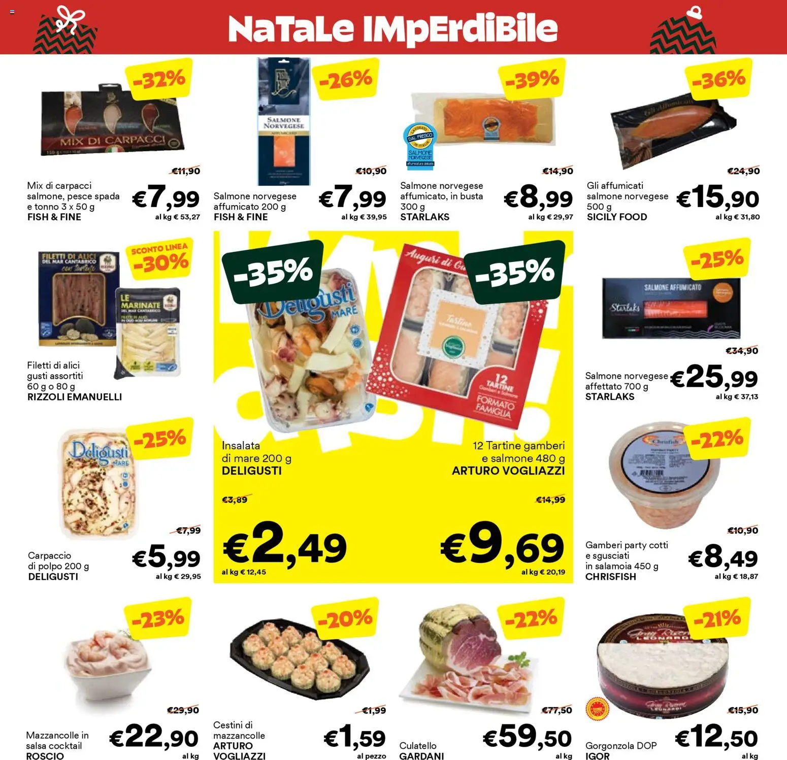 Volantino Unes del 14.12.2025 | Pagina: 10 | Prodotti: Pesce, Insalata, Tonno, Gorgonzola