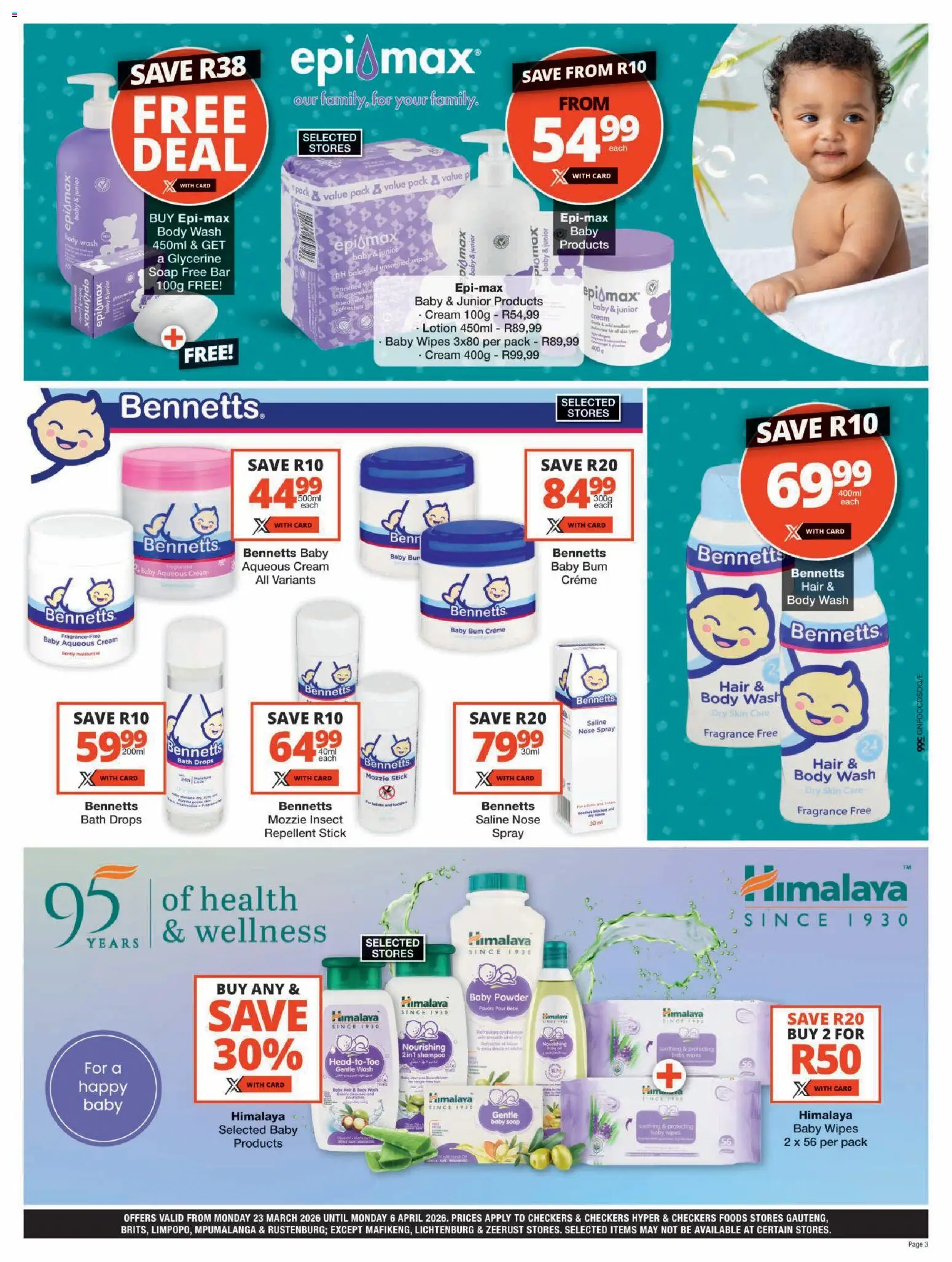New Checkers catalogue – valid from 23.03.2026 | Page: 3 | Products: Fragrance, Soap, Body wash, Lotion