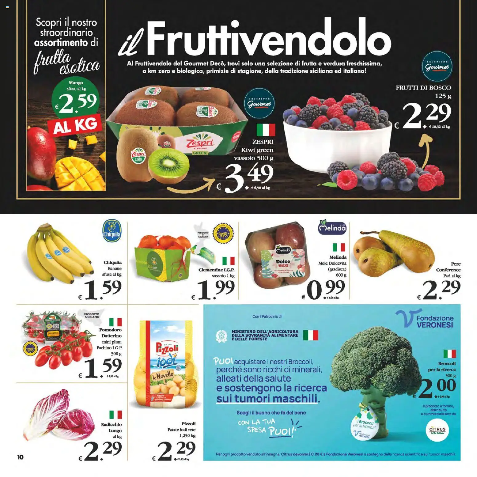 Volantino Decò del 23.01.2026 | Pagina: 10 | Prodotti: Banane, Patate, Broccoli, Vassoio