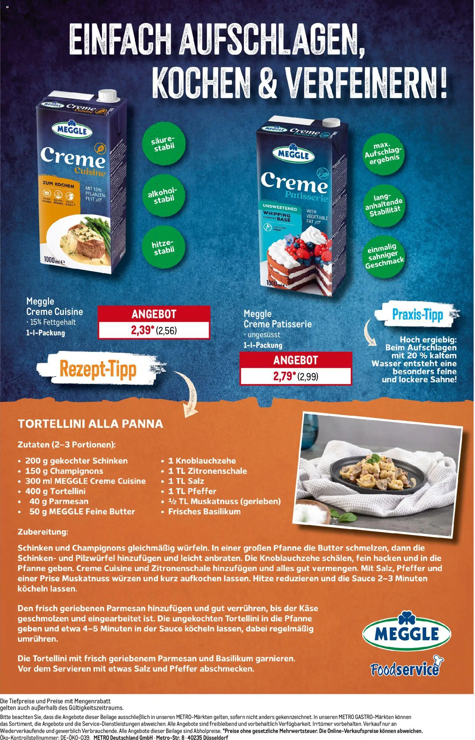 Metro Starke Marken Profis – gültig ab 06.04.2026 | Seite: 8 | Produkte: Creme, Wasser, Schinken, Sahne