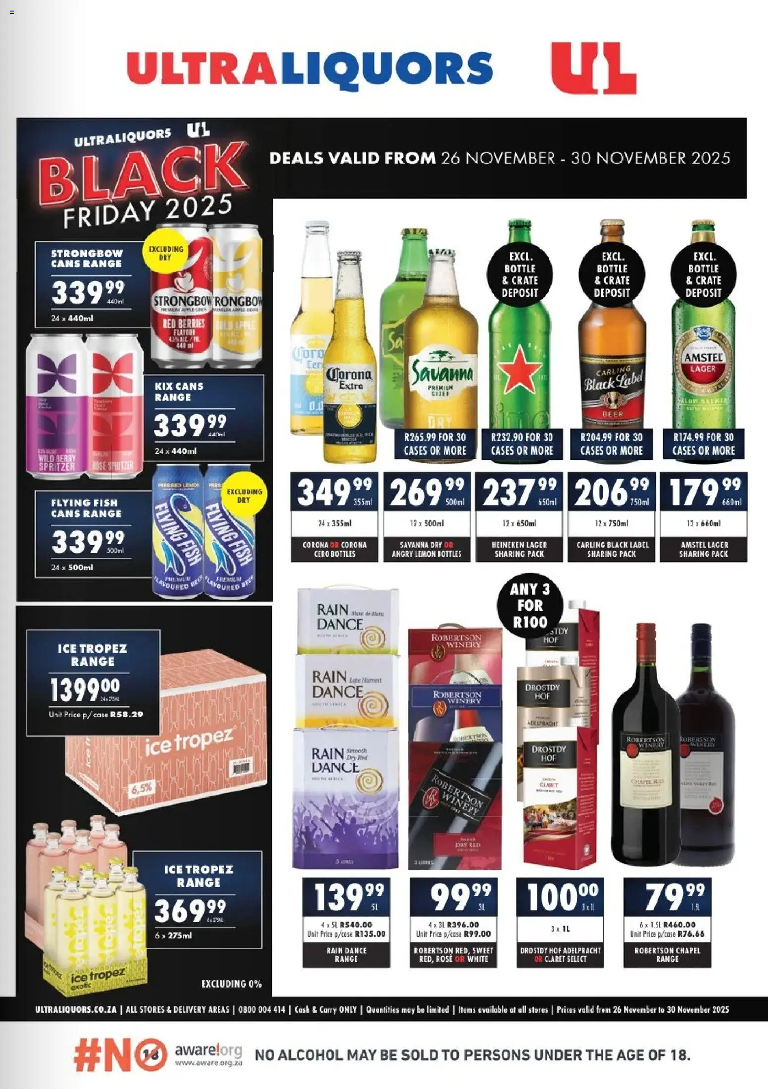 New Ultra Liquors catalogue – valid from 26.11.2025 | Page: 2 | Products: Crate, Beer, Fish, Lemon
