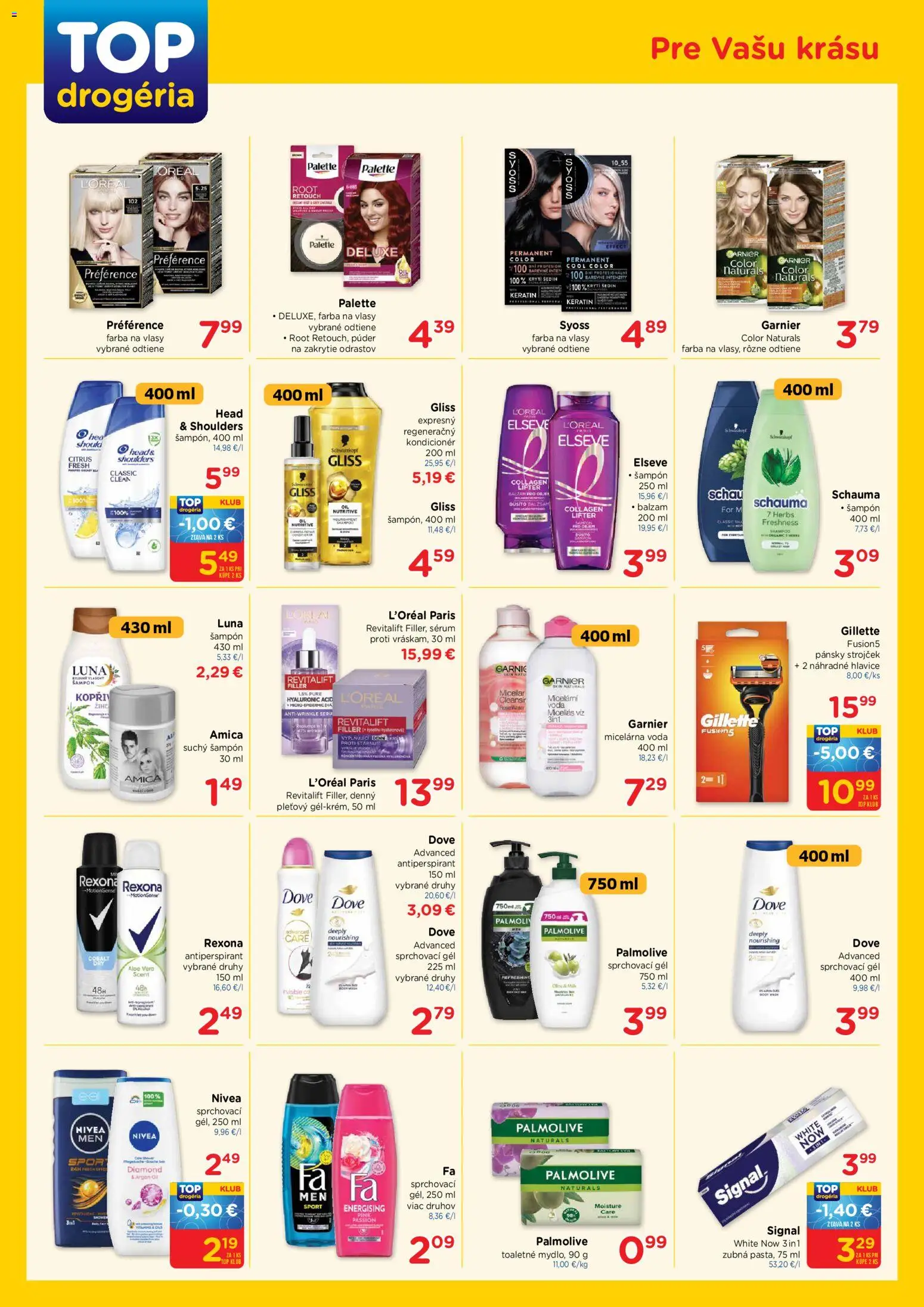 Nové TOP Drogéria akcie – leták je platný od 09.03.2026 | Strana: 3 | Produkty: Strojček, Púder, Antiperspirant