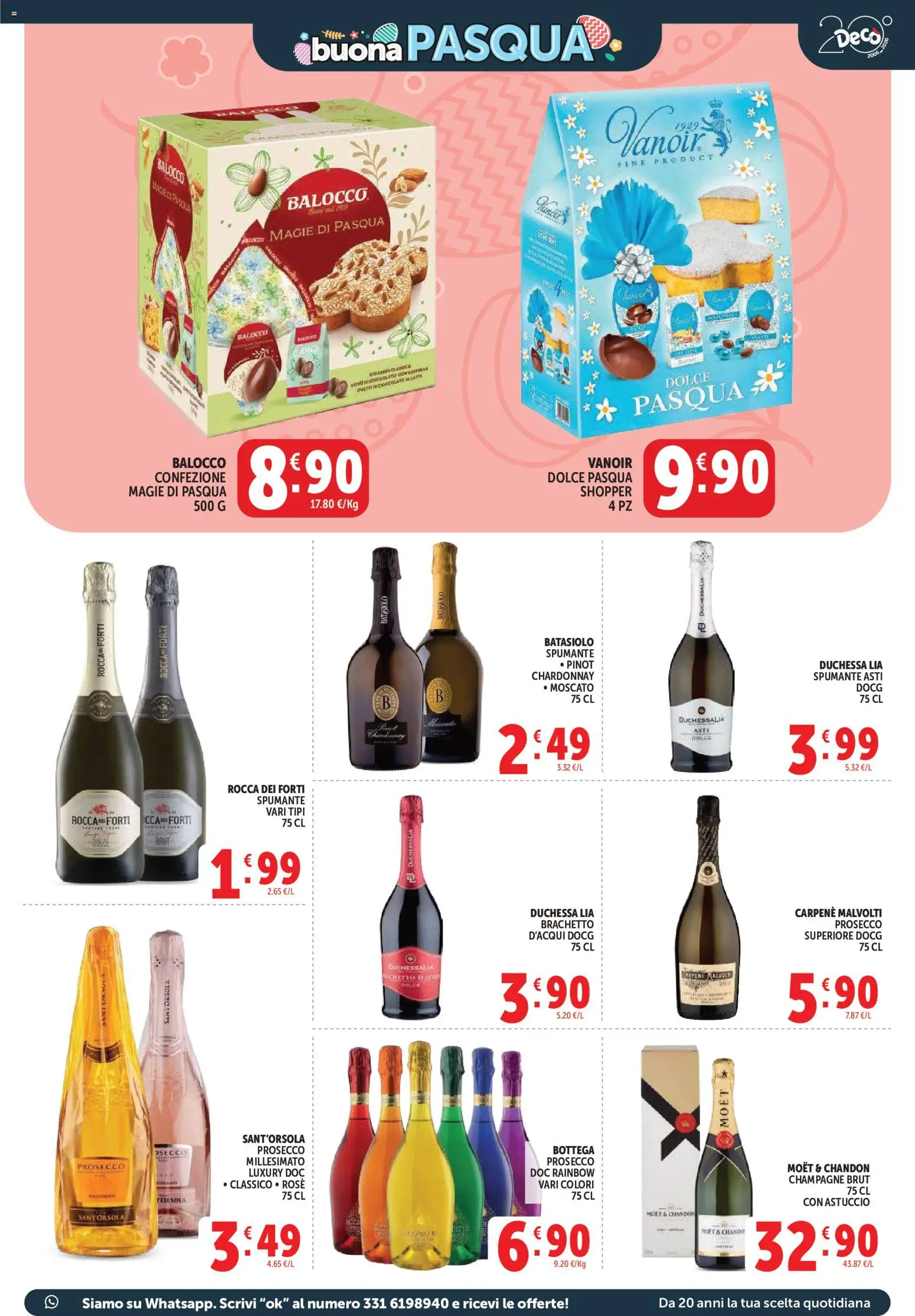 Volantino Decò del 27.03.2026 | Pagina: 5 | Prodotti: Cioccolato, Prosecco, Spumante, Astuccio