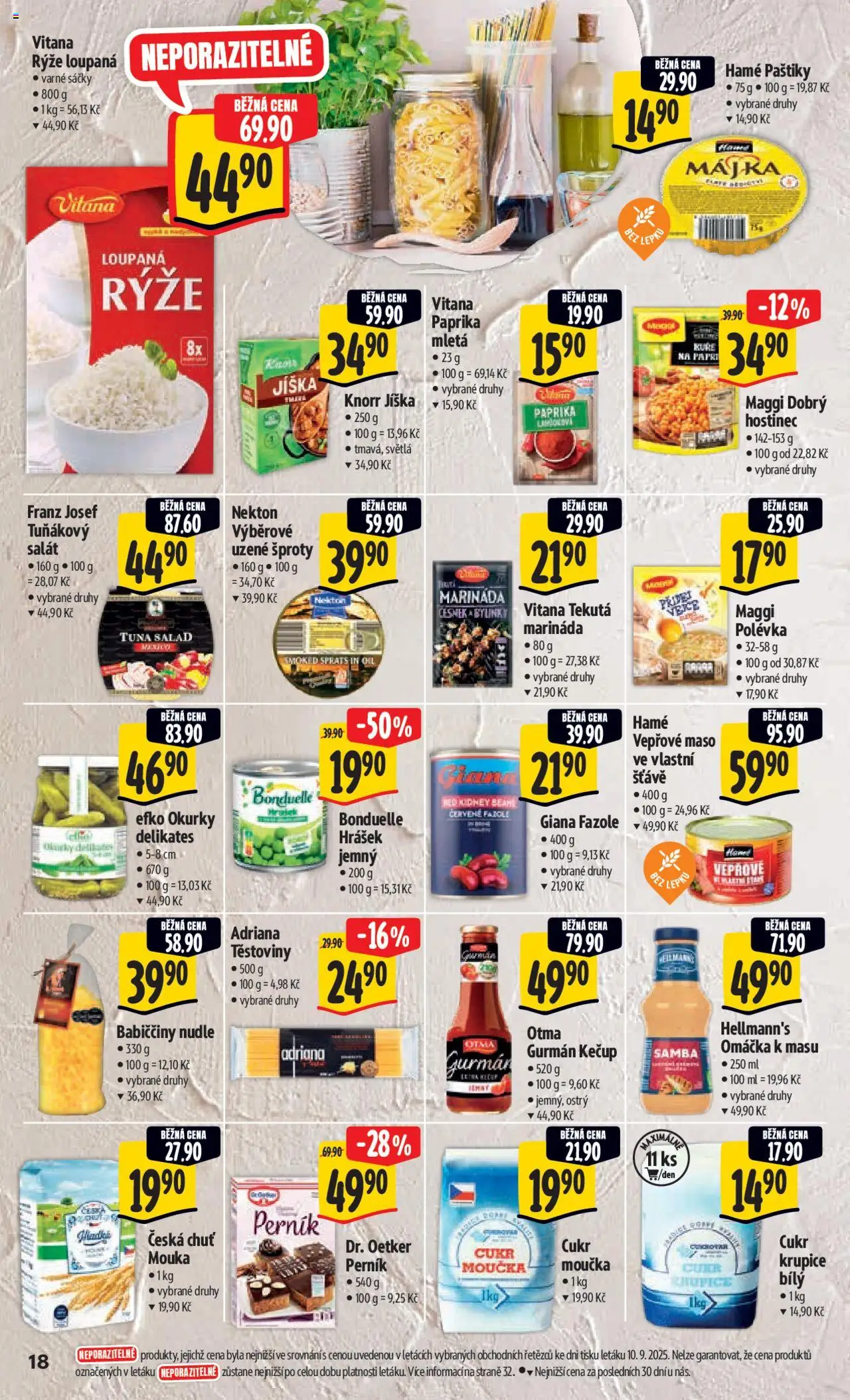 Albert leták - Hypermarket od 17.09.2025 | Strana: 26 | Produkty: Krupice, Knorr, Hrášek, Maso