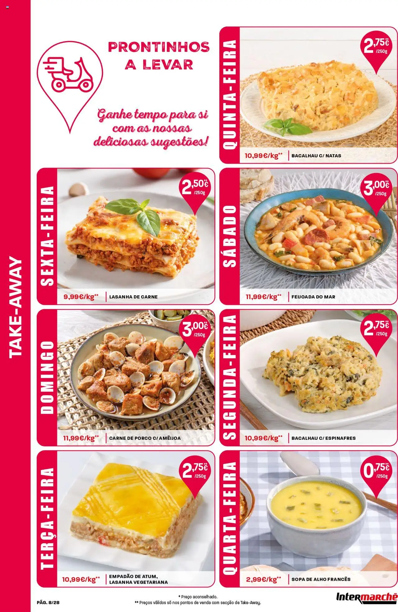 Intermarché folheto │ válido de 31.07.2025 | Página: 8 | Produtos: Espinafres, Lasanha, Sopa, Natas
