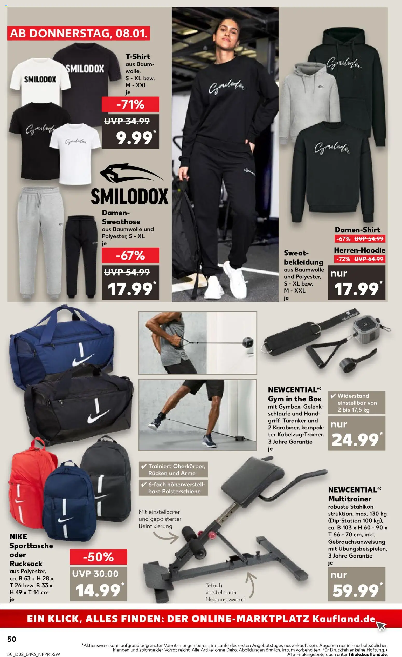 Kaufland prospekt Stuttgart	 – gültig ab 08.01.2026 | Seite: 50 | Produkte: T-Shirt, Box, Bekleidung, Rucksack