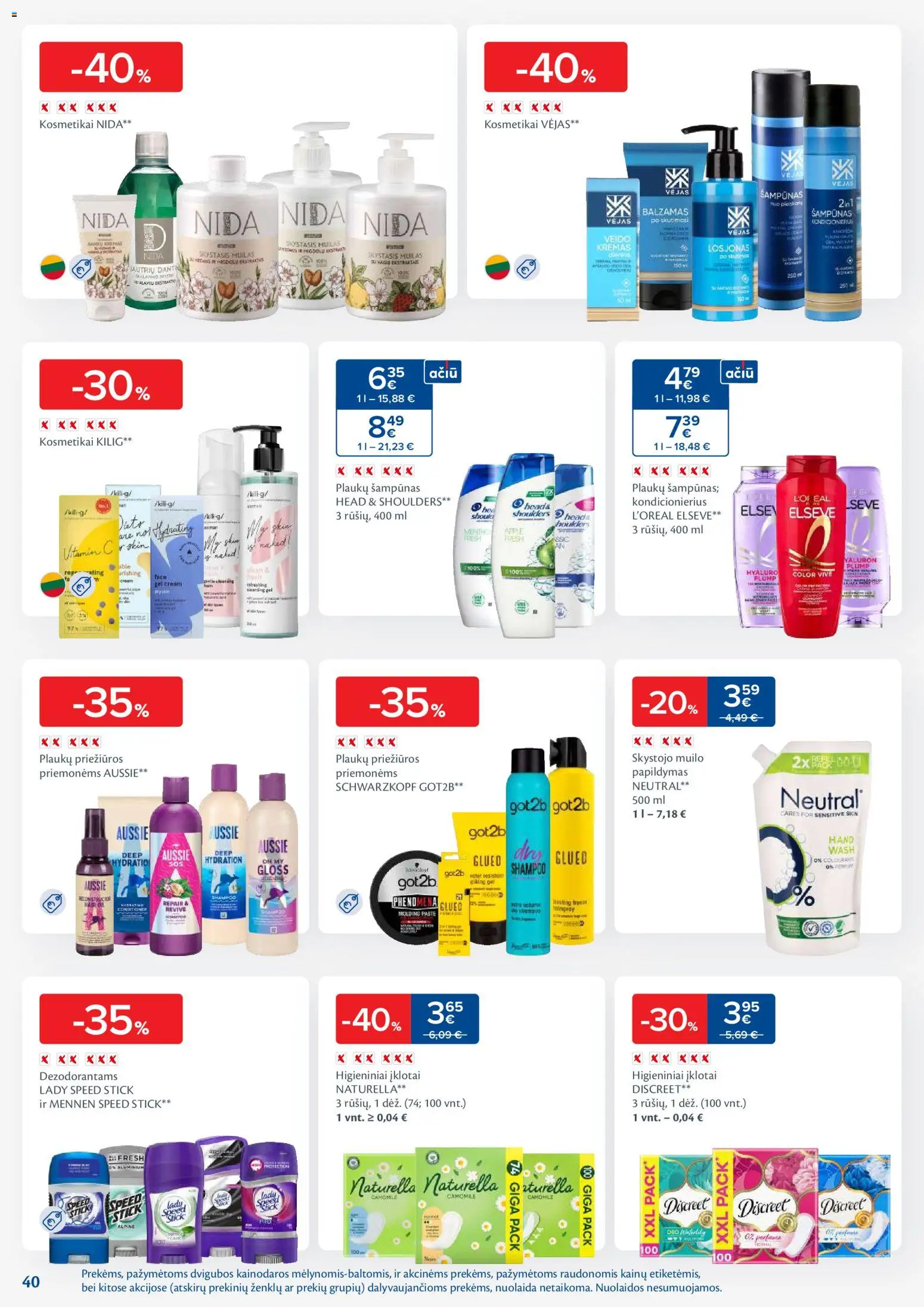 MAXIMA akcijos nuo 13.01.2026 | Puslapis: 40 | Prekių: Šampūnas, Kondicionierius, Kremas, Muilas