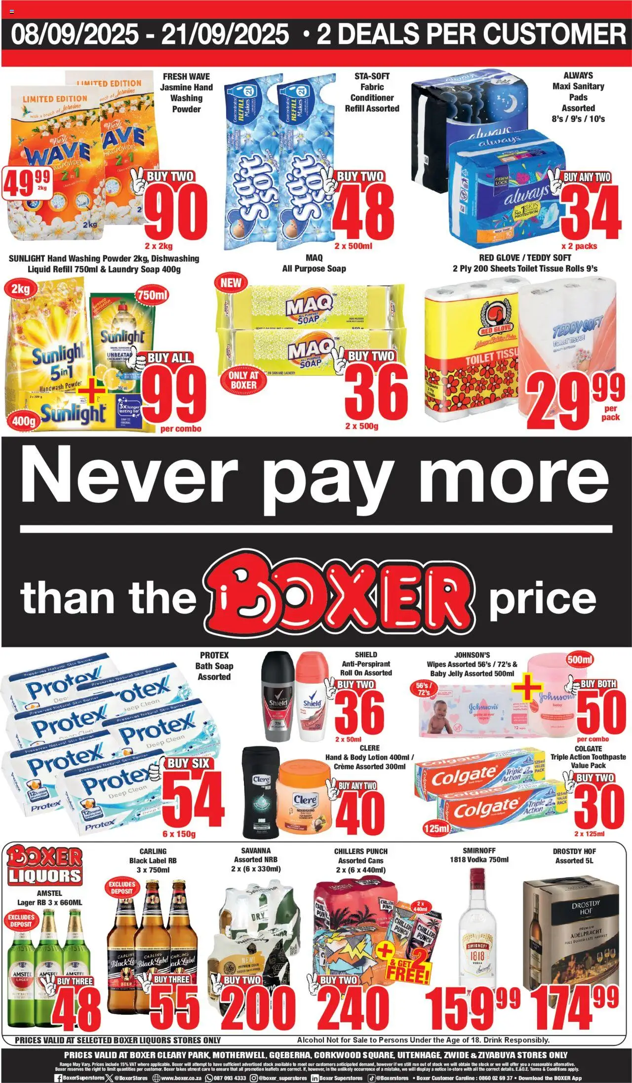 New Boxer catalogue – valid from 08.09.2025 | Page: 4 | Products: Handwash, Lock, Stock, Soap
