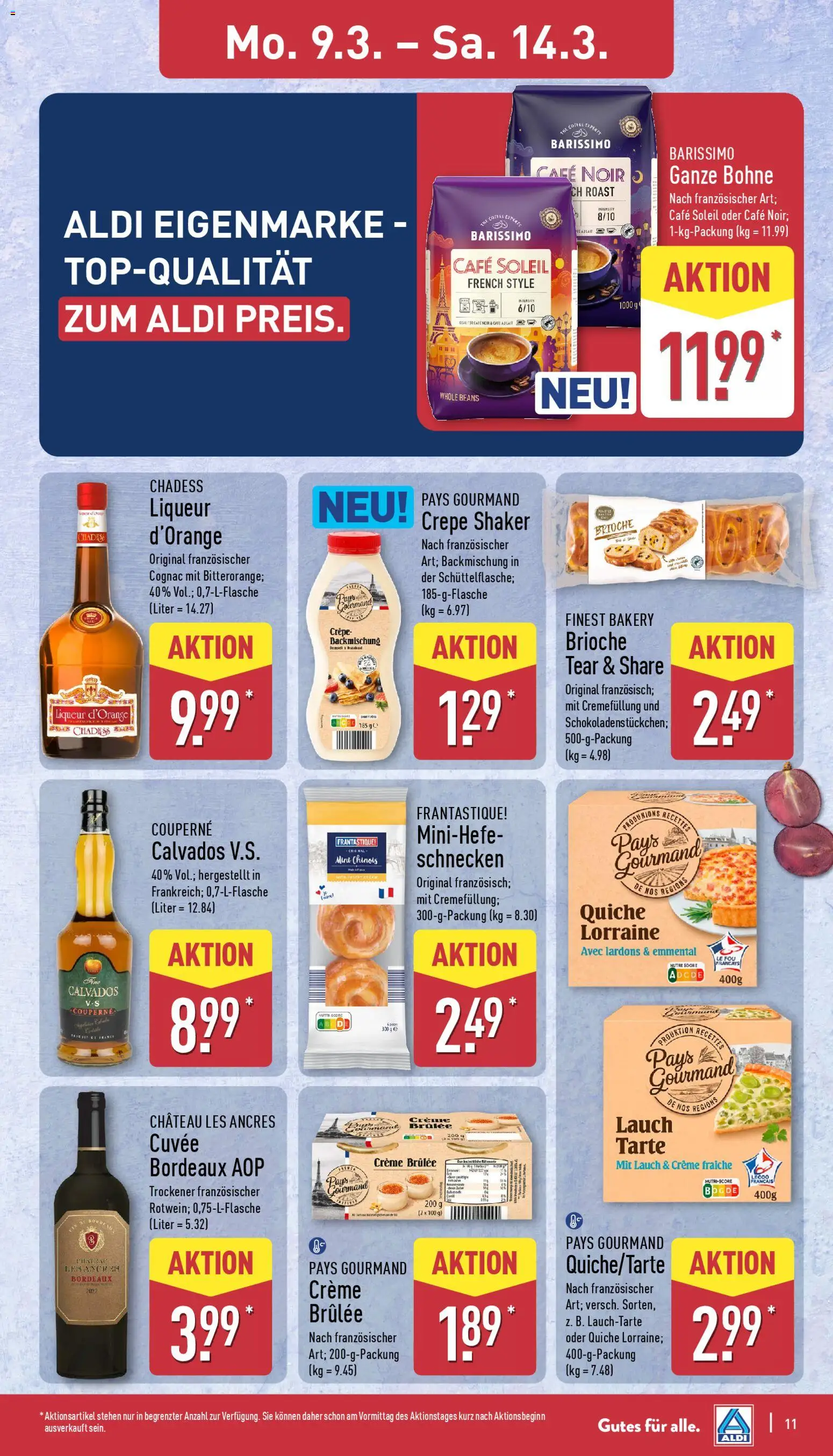 Aldi Prospekt 	 – gültig ab 09.03.2026 | Seite: 12 | Produkte: Creme, Creme brulee