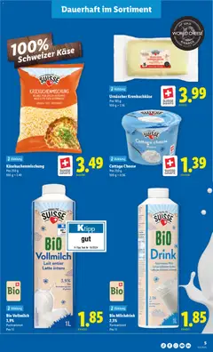 Lidl Aktionen Qualité Suisse ab 21.12.2025 gültig | Seite: 5 | Produkte: Milch, Käse