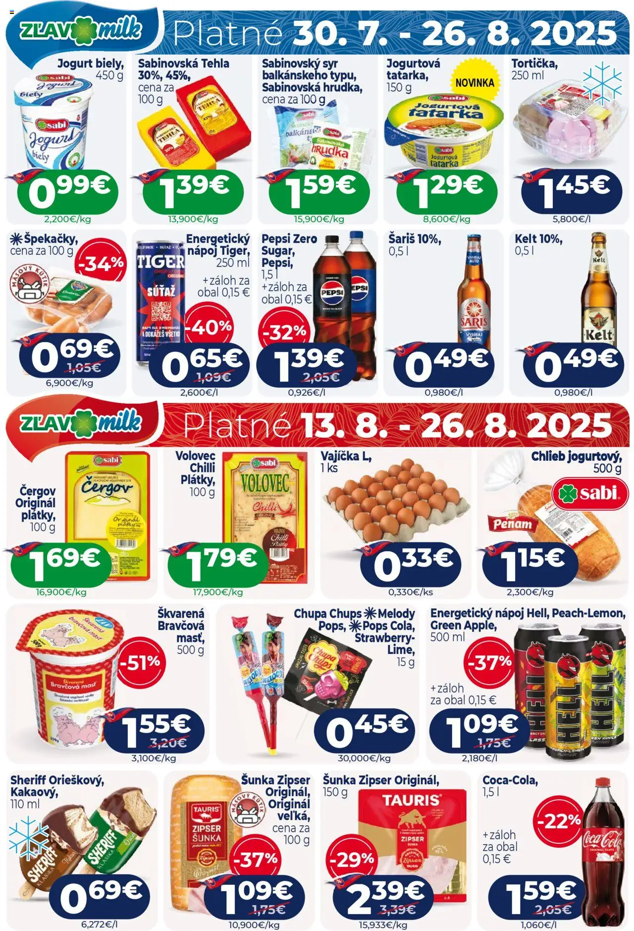 Milk Agro leták │ platný od 13.08.2025 | Strana: 16 | Produkty: Jogurt, Chilli, Šariš, Pepsi