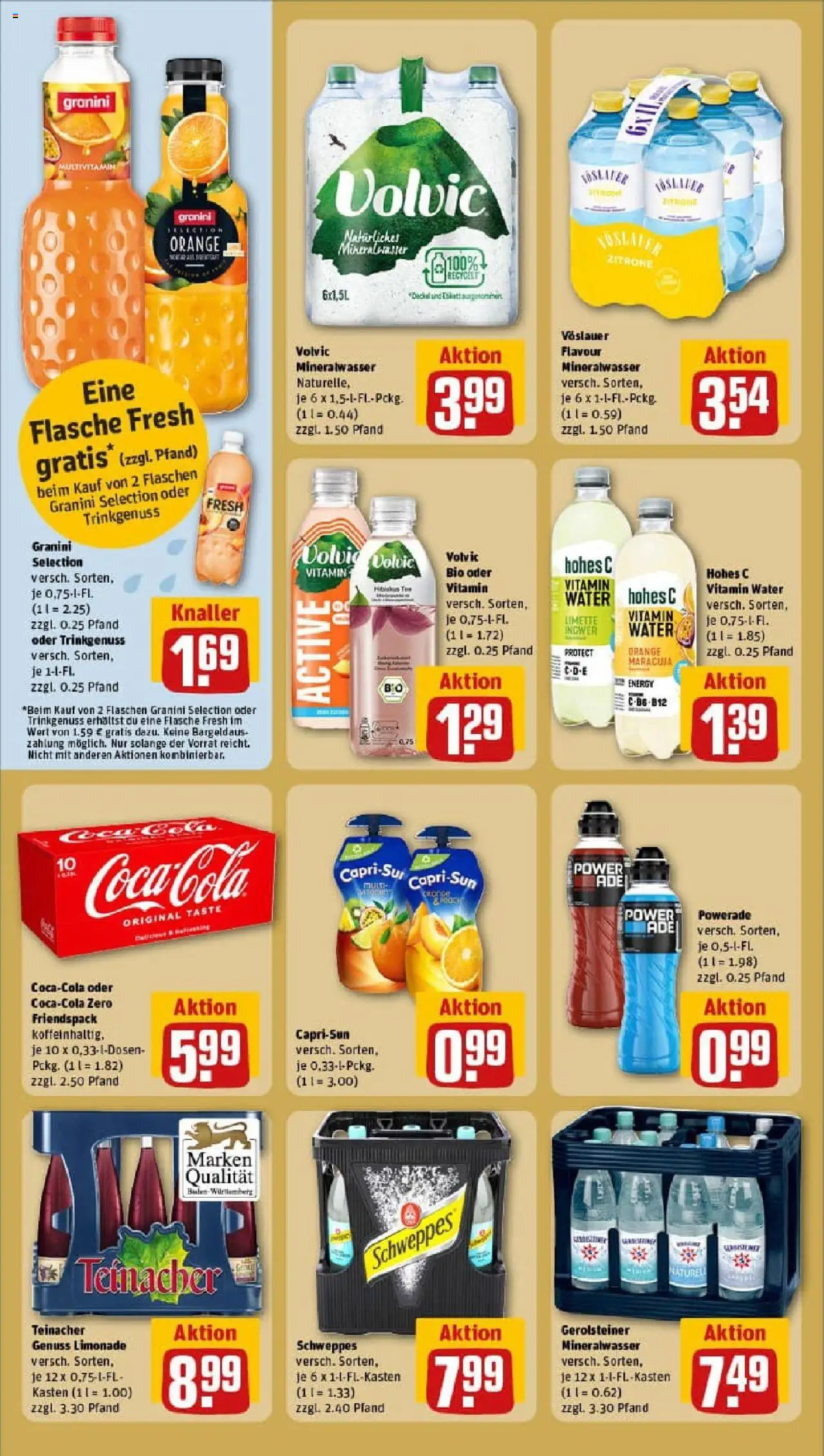 Rewe prospekt Trossingen	 – gültig ab 29.09.2025 | Seite: 22 | Produkte: Mineralwasser, Powerade, Limette, Gerolsteiner