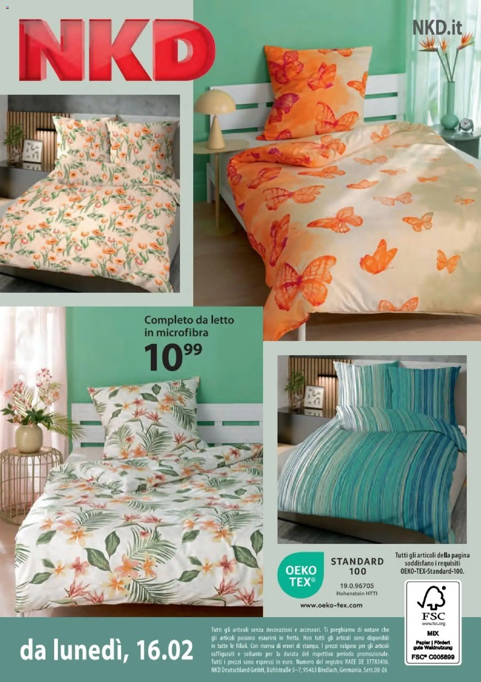 Volantino NKD del 16.02.2026 | Pagina: 12 | Prodotti: Letto, Decorazioni