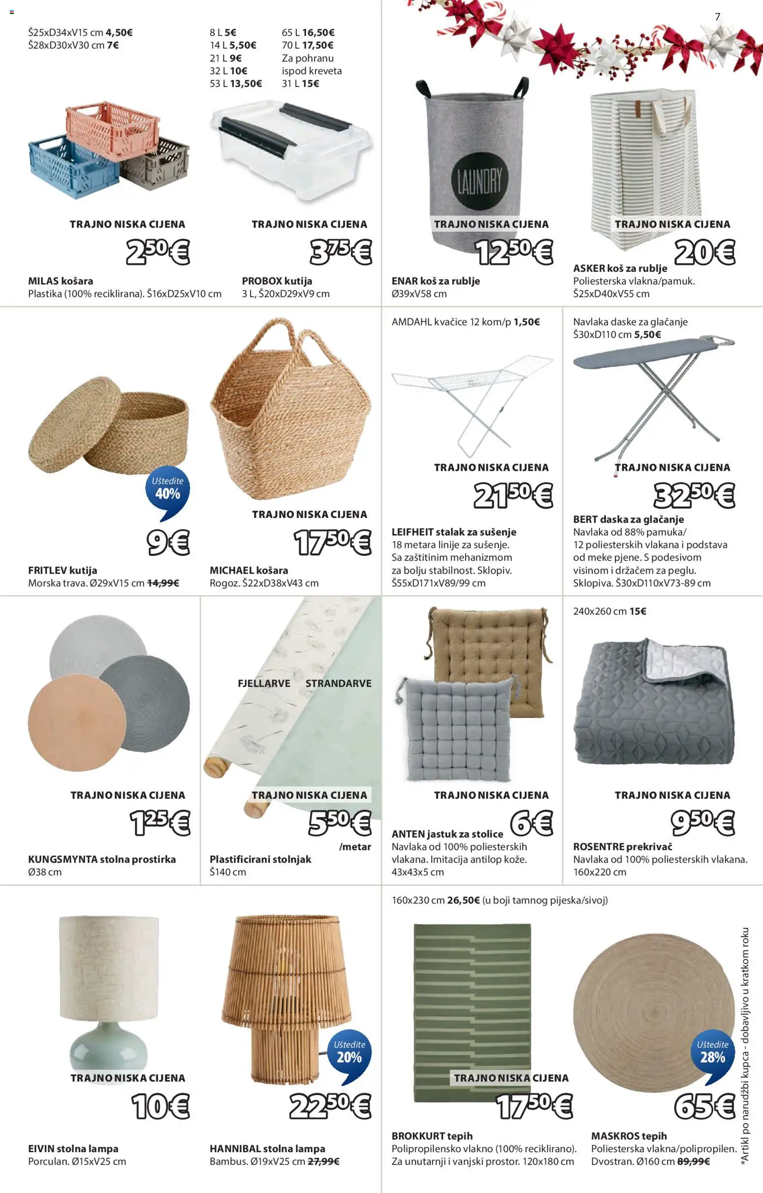 JYSK katalog | vrijedi od 01.12.2025 | Stranica: 7 | Proizvodi: Jastuk, Kutija, Tepih, Stolna prostirka