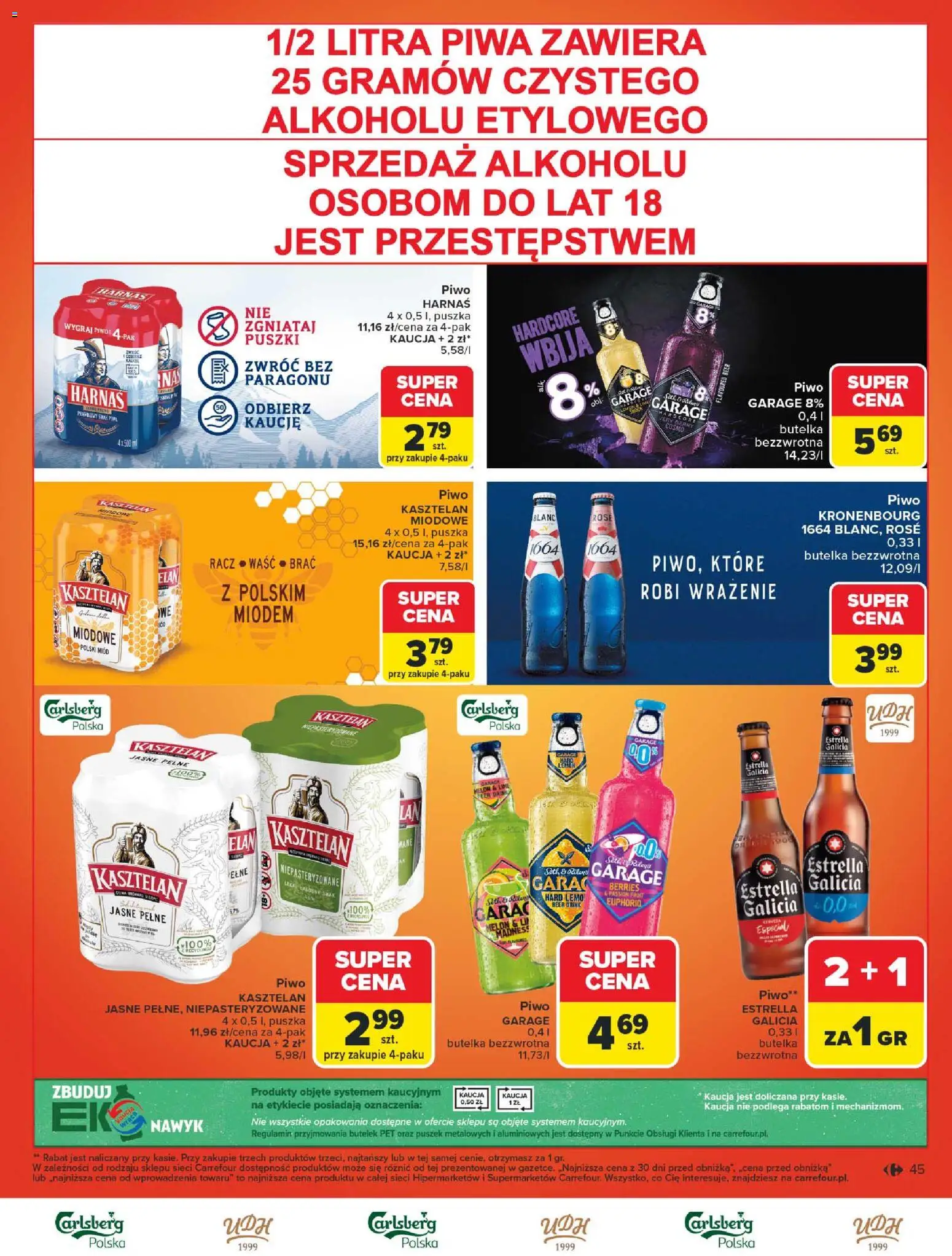Carrefour Gazetka od 16.02.2026 | Strona: 47 | Produkty: Miód, Harnaś, Piwo
