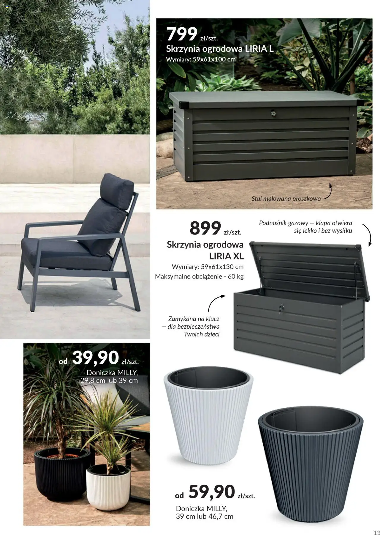 Salony Agata Gazetka - Ogród od 26.05.2025 | Strona: 13 | Produkty: Doniczka